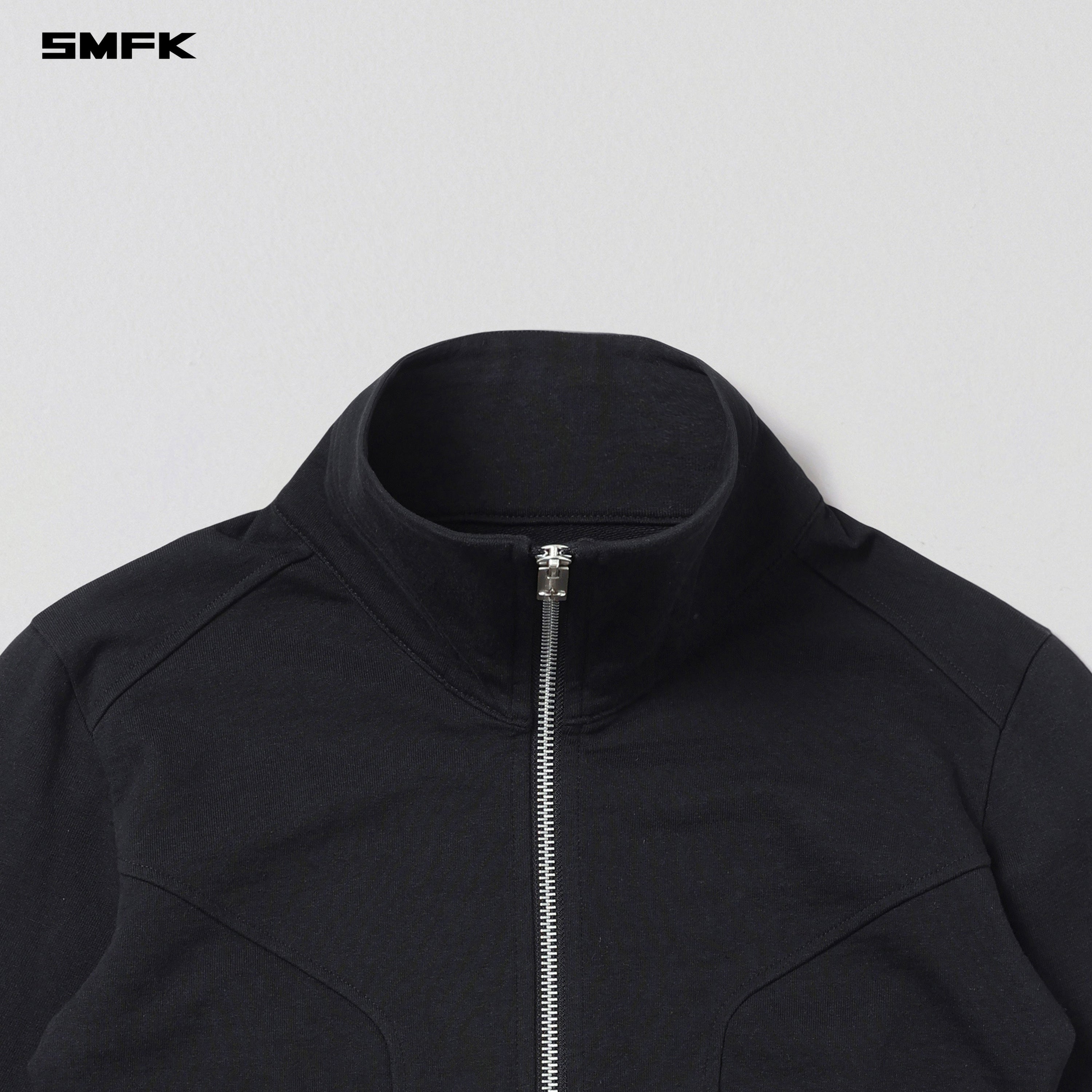 MYTH SLIENT JACKET /COTTON WOOL SILK WILD BLACK