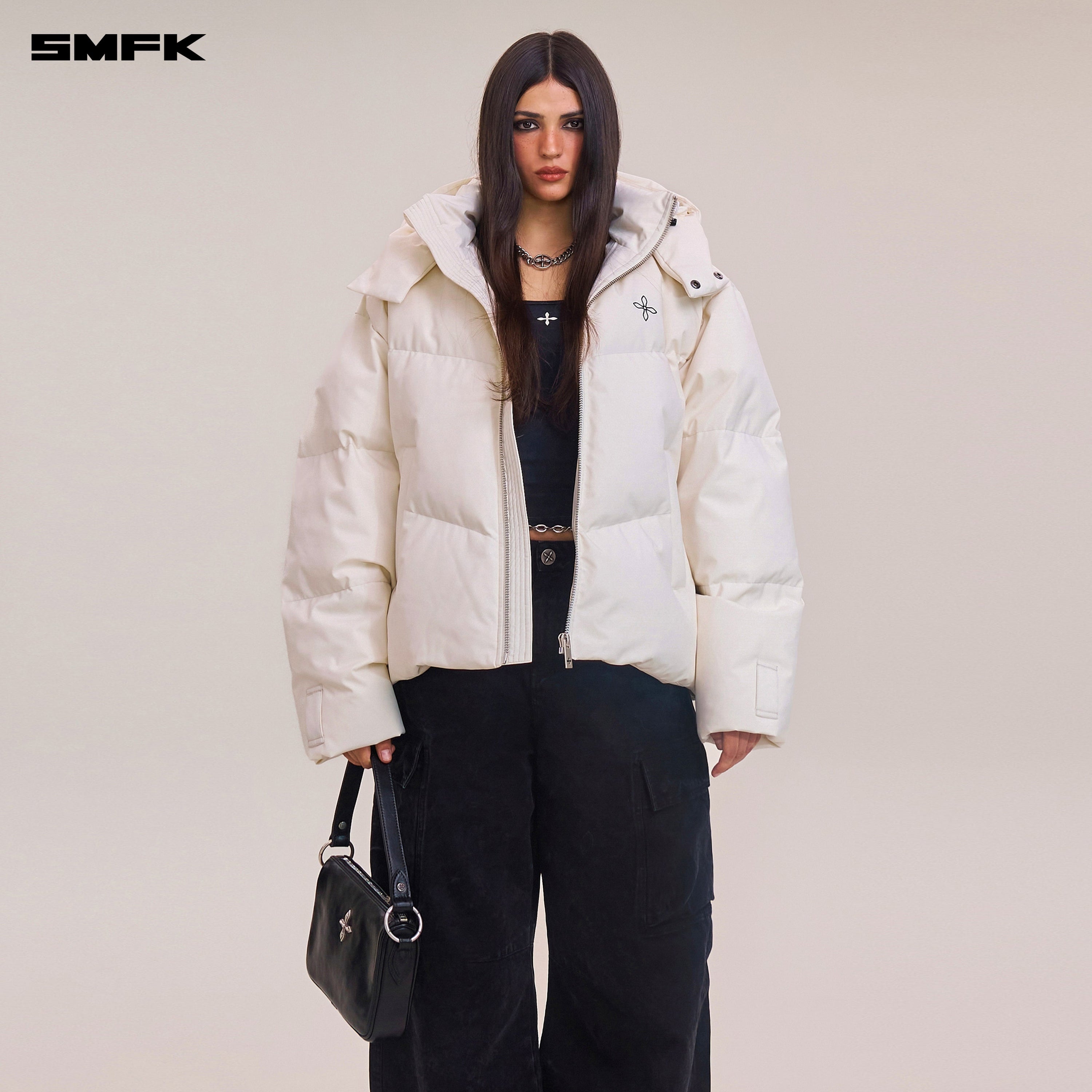 COMPASS MODE WASTELAND  HUNTING DOWN JACKET/LOOSE SNOW MOUNTAIN WHITE