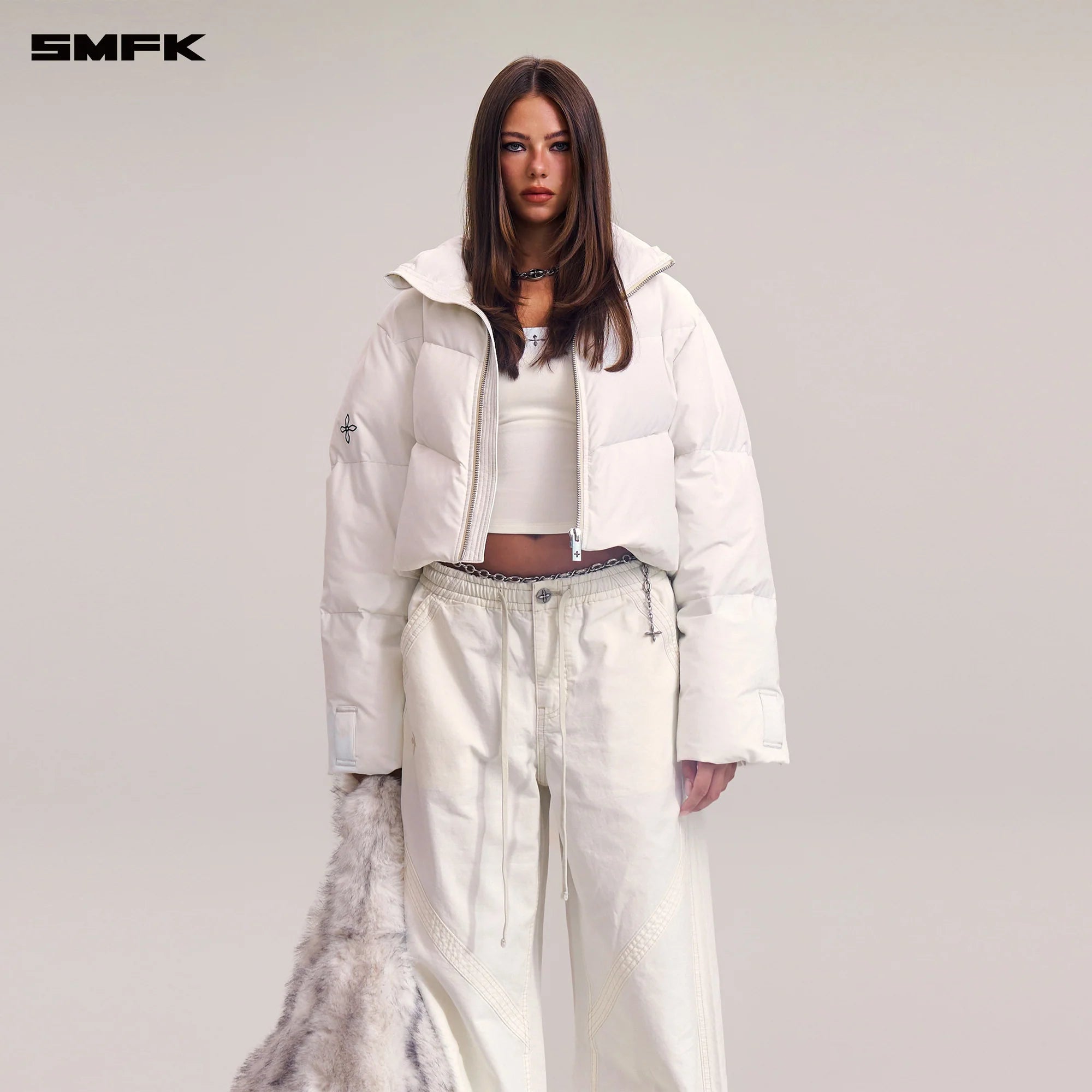 COMPASS MODE WASTELAND HUNTING DOWN JACKET/SHORT SNOW MOUNTAIN WHITE