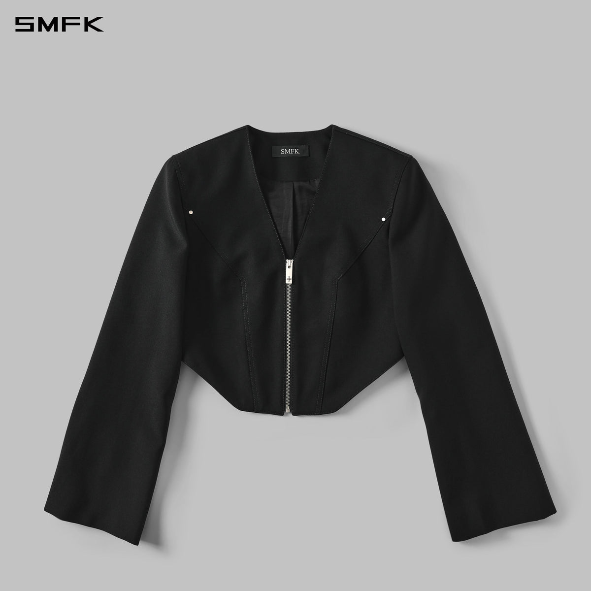 MIRAGE PRISM SHORT SEER JACKET/WOOL+POLYESTER MIDNIGHT BLACK