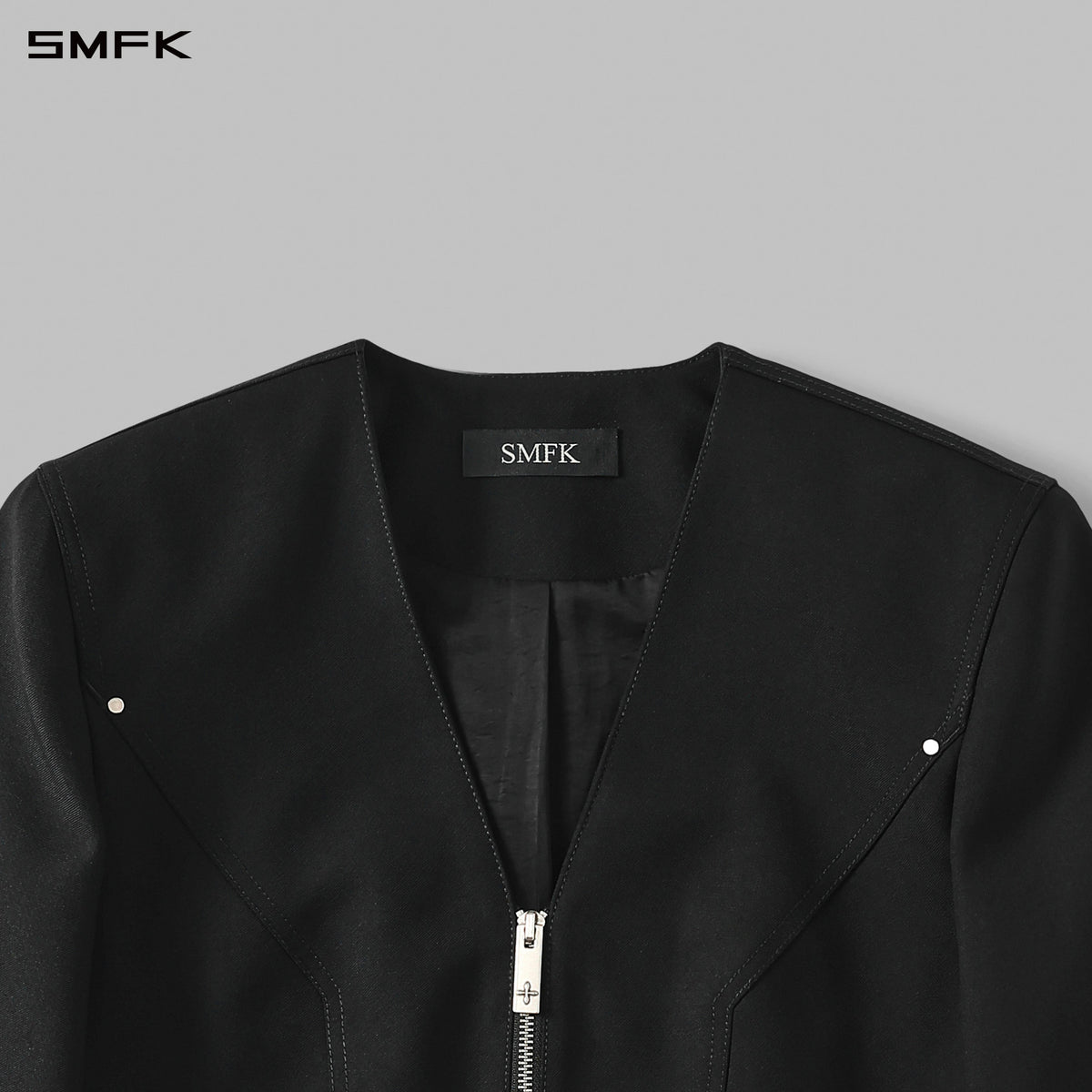 MIRAGE PRISM SHORT SEER JACKET/WOOL+POLYESTER MIDNIGHT BLACK