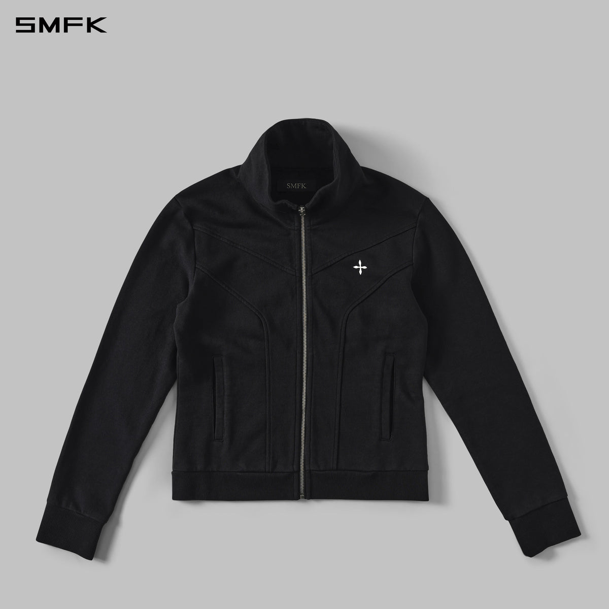 PERMANENT MODE SLIM SPORTS JACKET/COTTON WILD BLACK