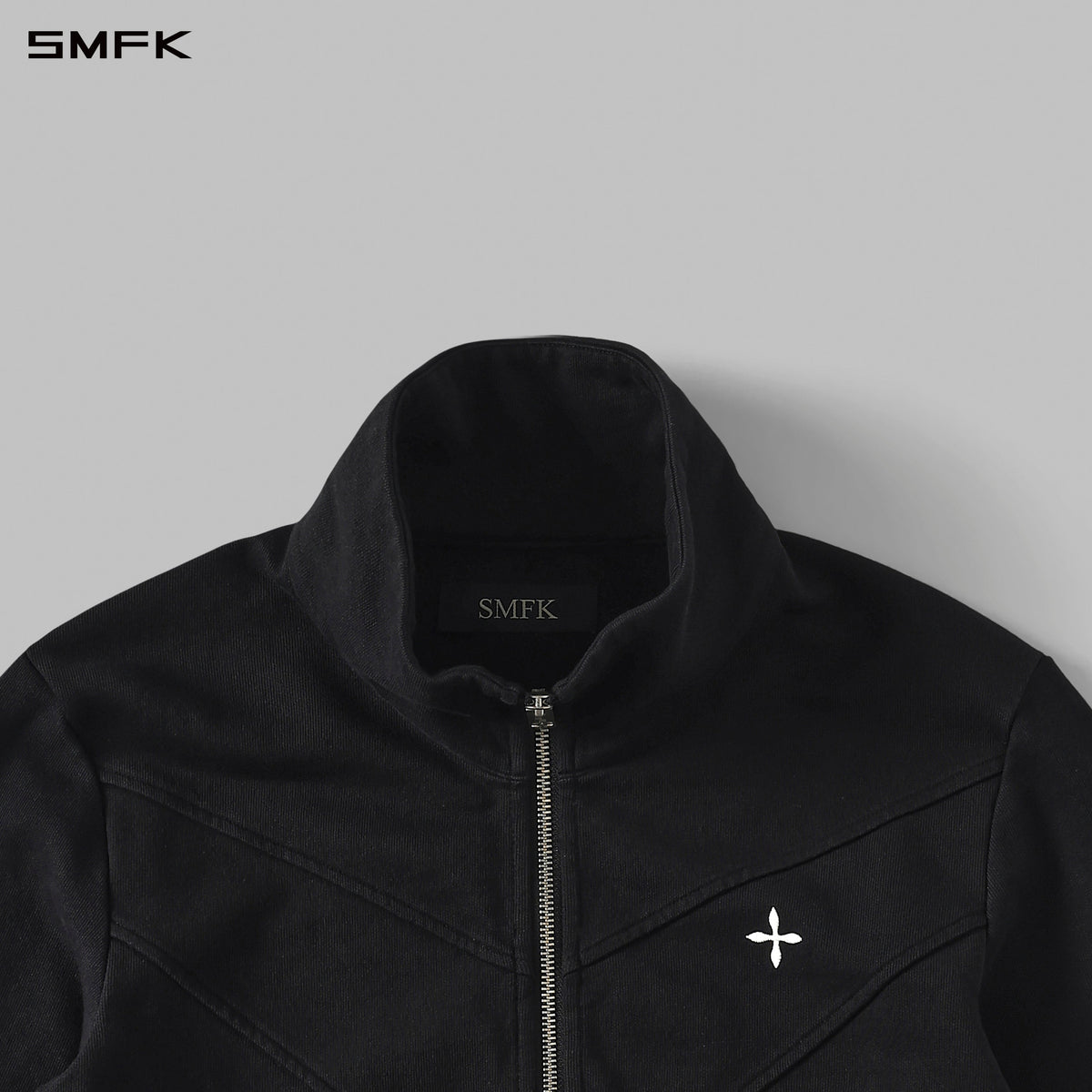 PERMANENT MODE SLIM SPORTS JACKET/COTTON WILD BLACK
