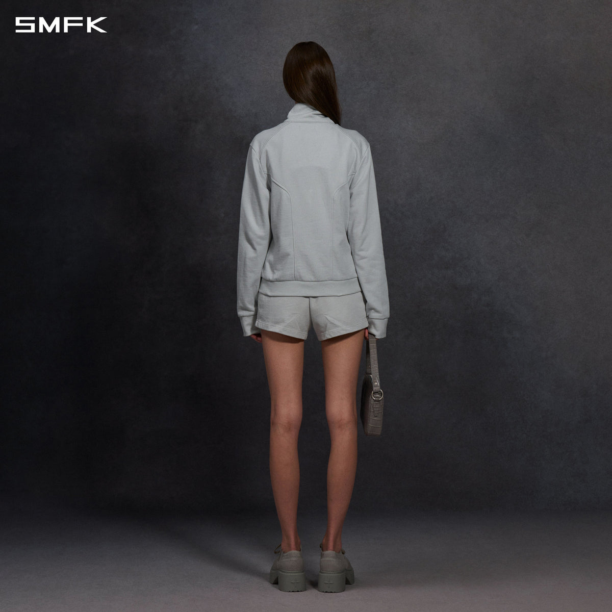 PERMANENT MODE SLIM SPORTS JACKET/COTTON GLACIER GREY