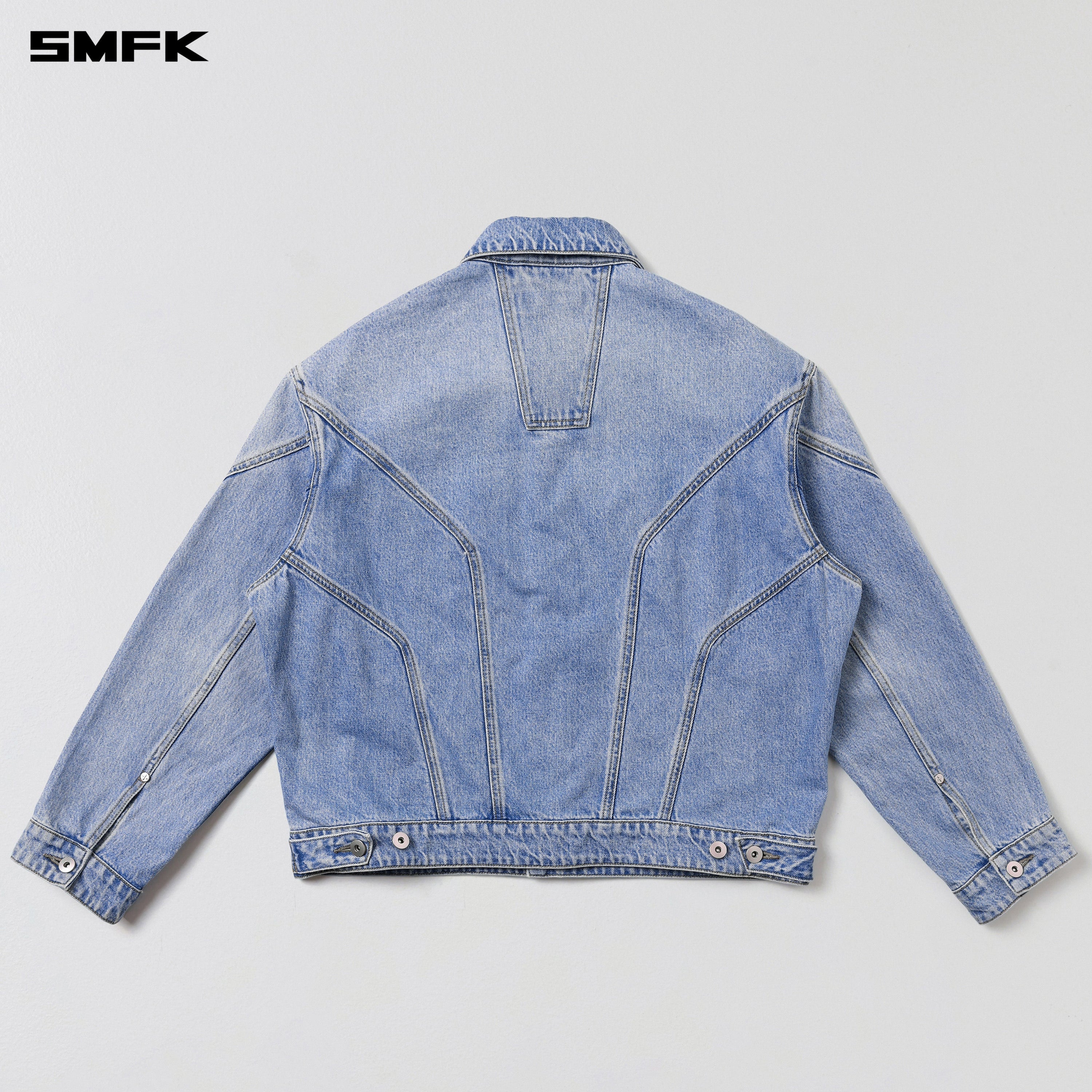 WILD MIRAGE LOOSE DENIM JACKET/COTTON WILD BLUE