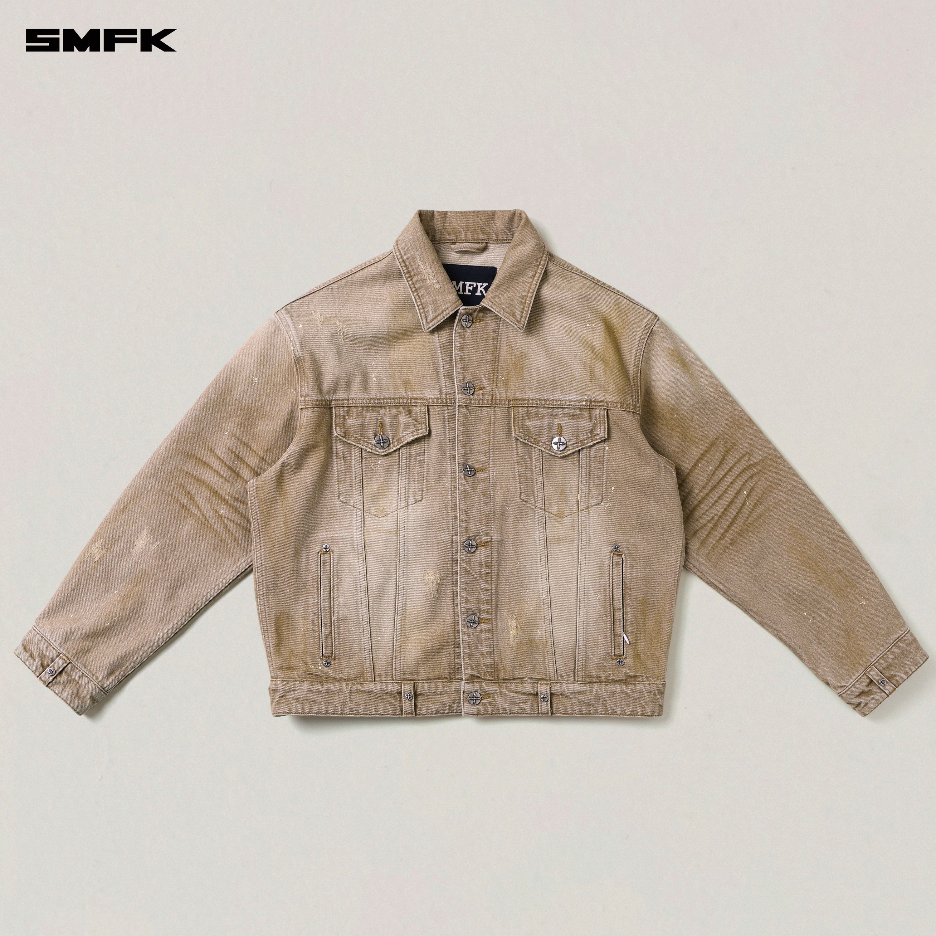 RAGE WILD HUGE DENIM JACKET（HANDCRAFTED）WILD COWBOY BROWN