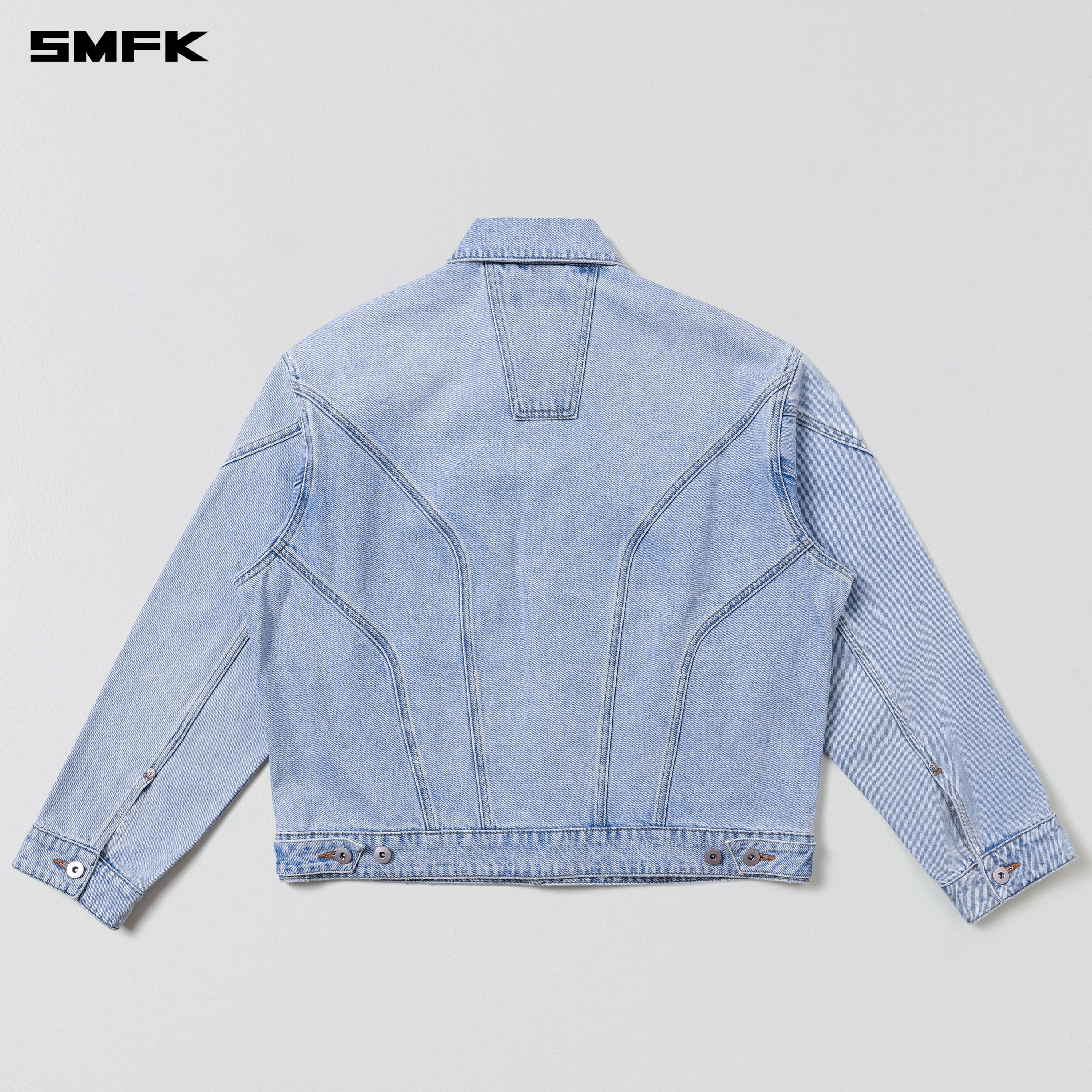 WILD MIRAGE LOOSE DENIM JACKET/COTTON WILD SKY BLUE