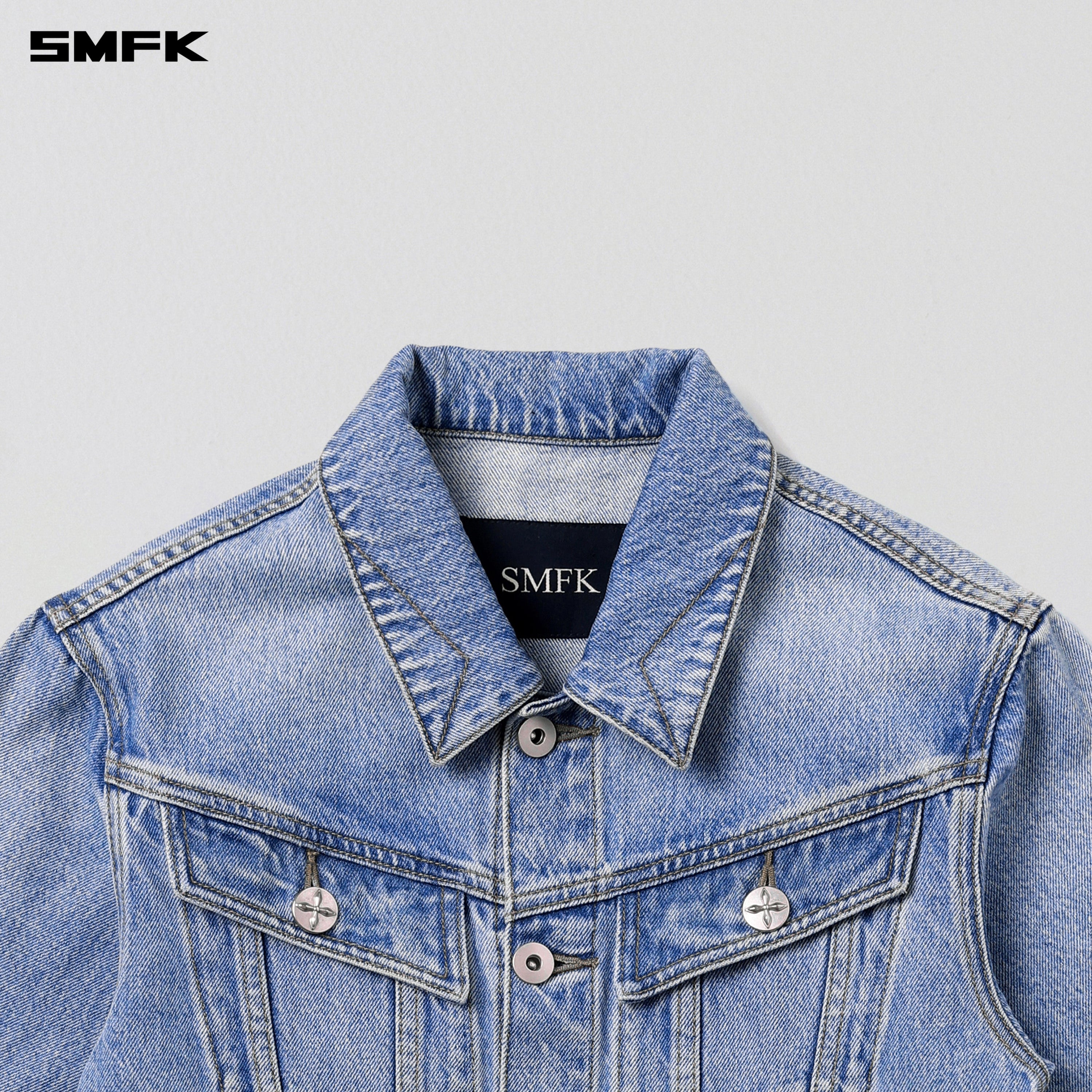 WILD MIRAGE SLIM DENIM JACKET/COTTON WILD BLUE