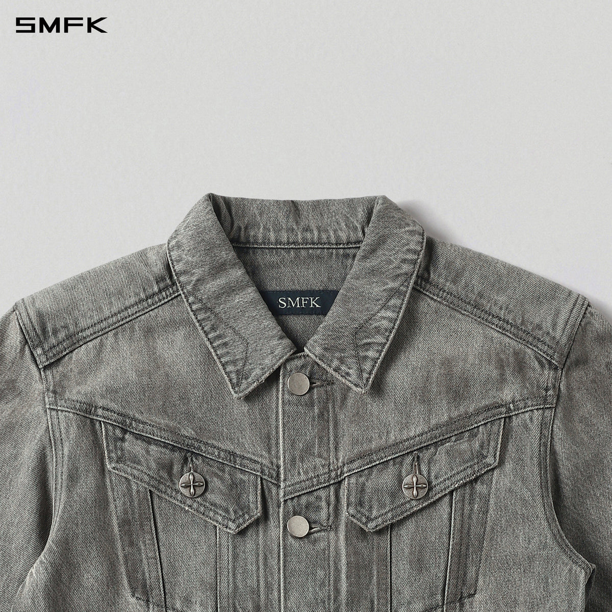 WILD MIRAGE SLIM DENIM JACKET/COTTON/W MIRAGE GREY
