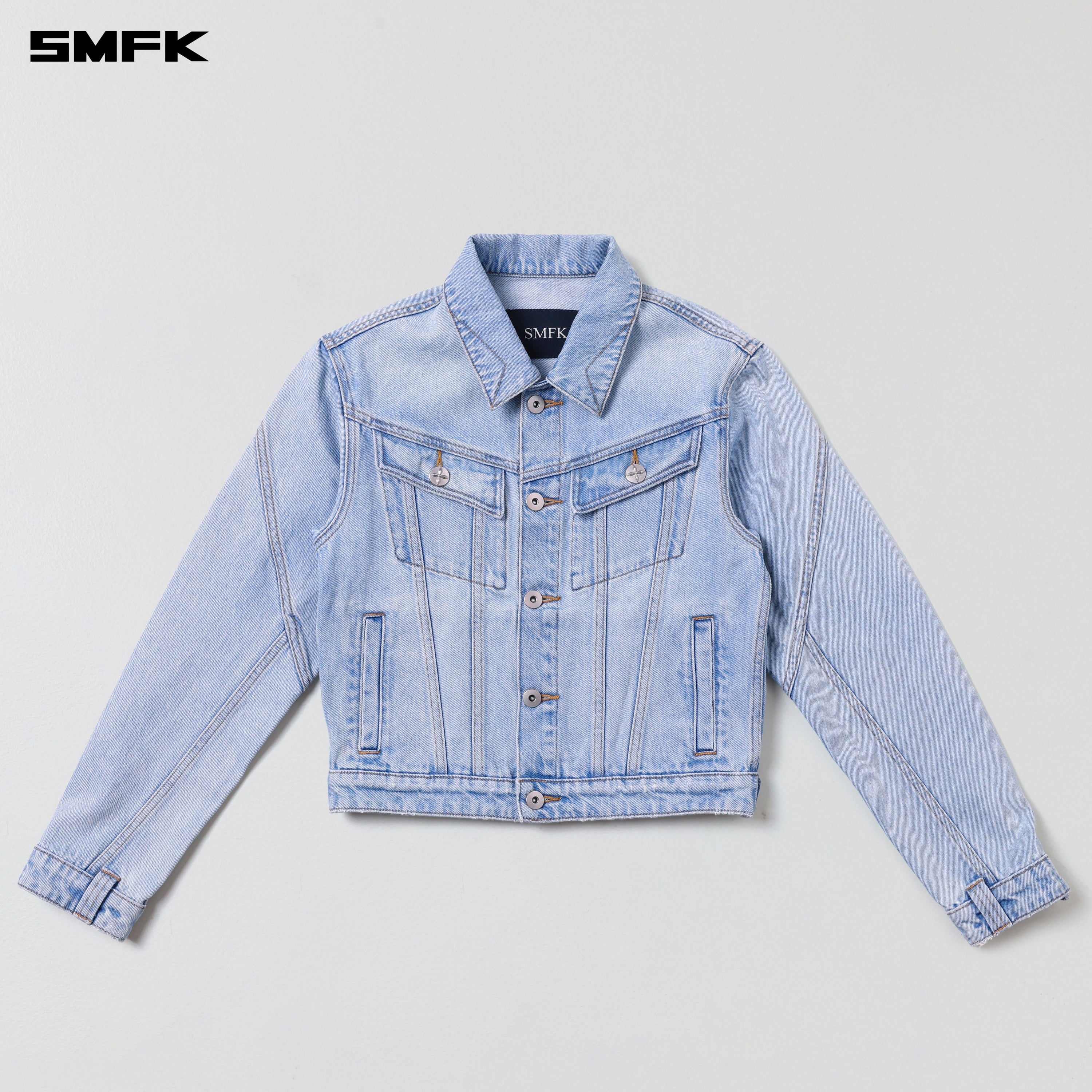 WILD MIRAGE SLIM DENIM JACKET/COTTON WILD SKY BLUE