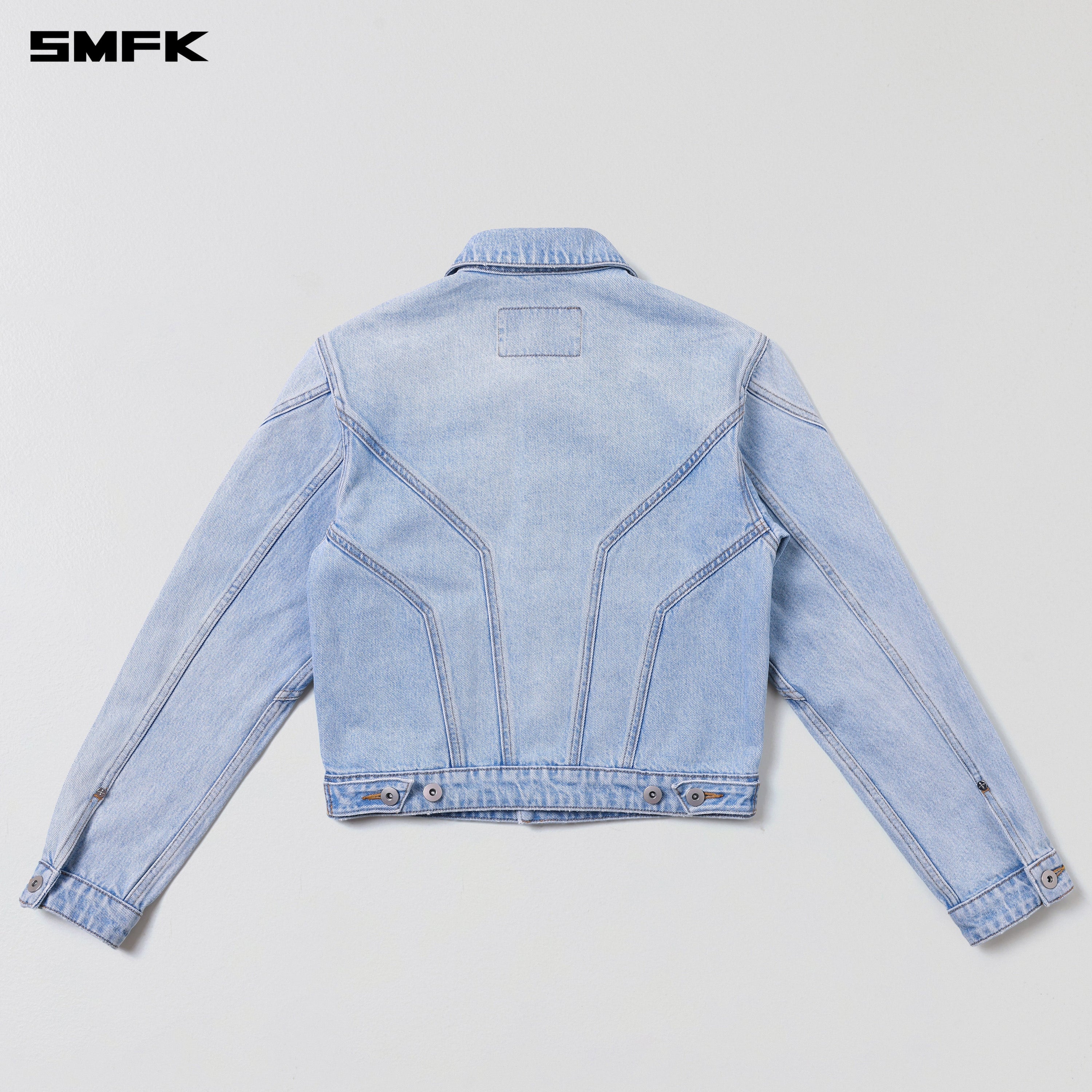 WILD MIRAGE SLIM DENIM JACKET/COTTON WILD SKY BLUE