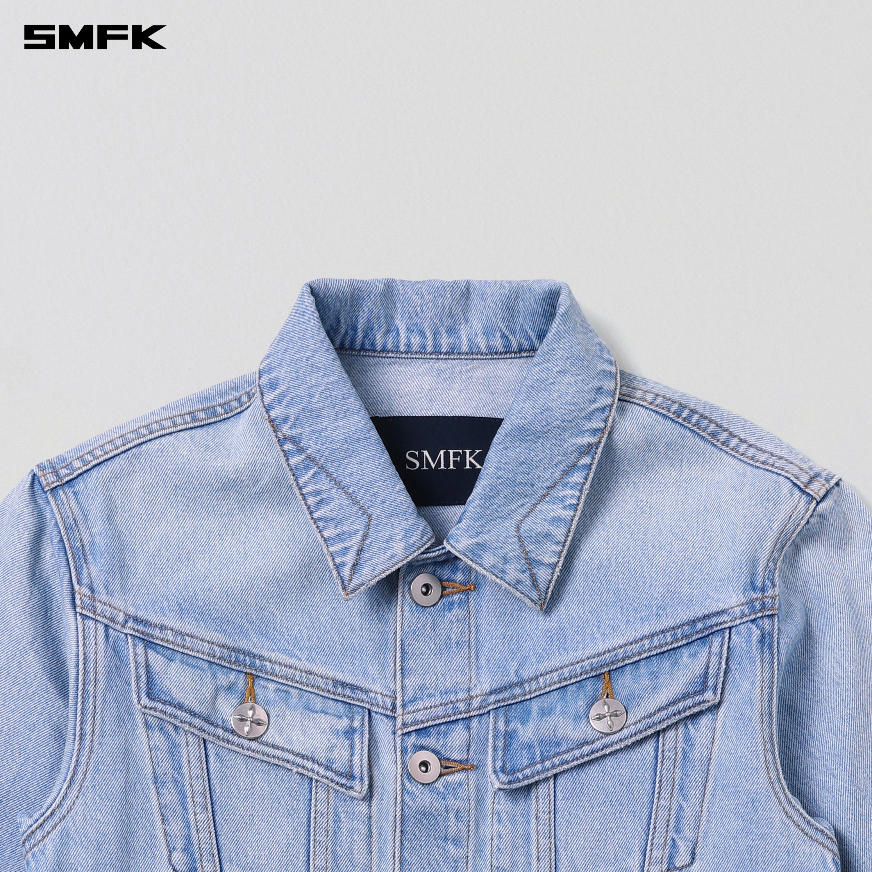 WILD MIRAGE SLIM DENIM JACKET/COTTON WILD SKY BLUE