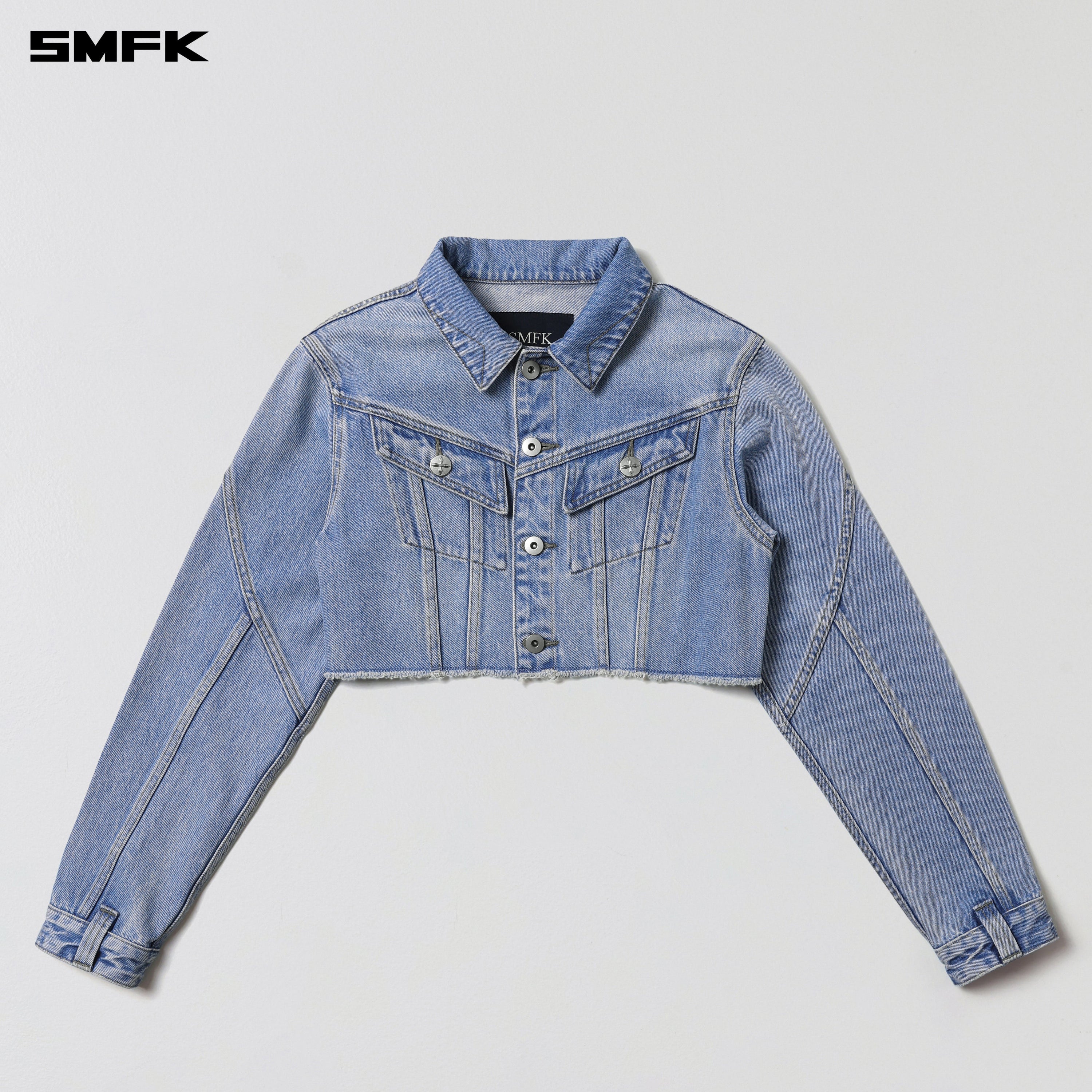WILD MIRAGE HORT DENIM JACKET/COTTON WILD BLUE