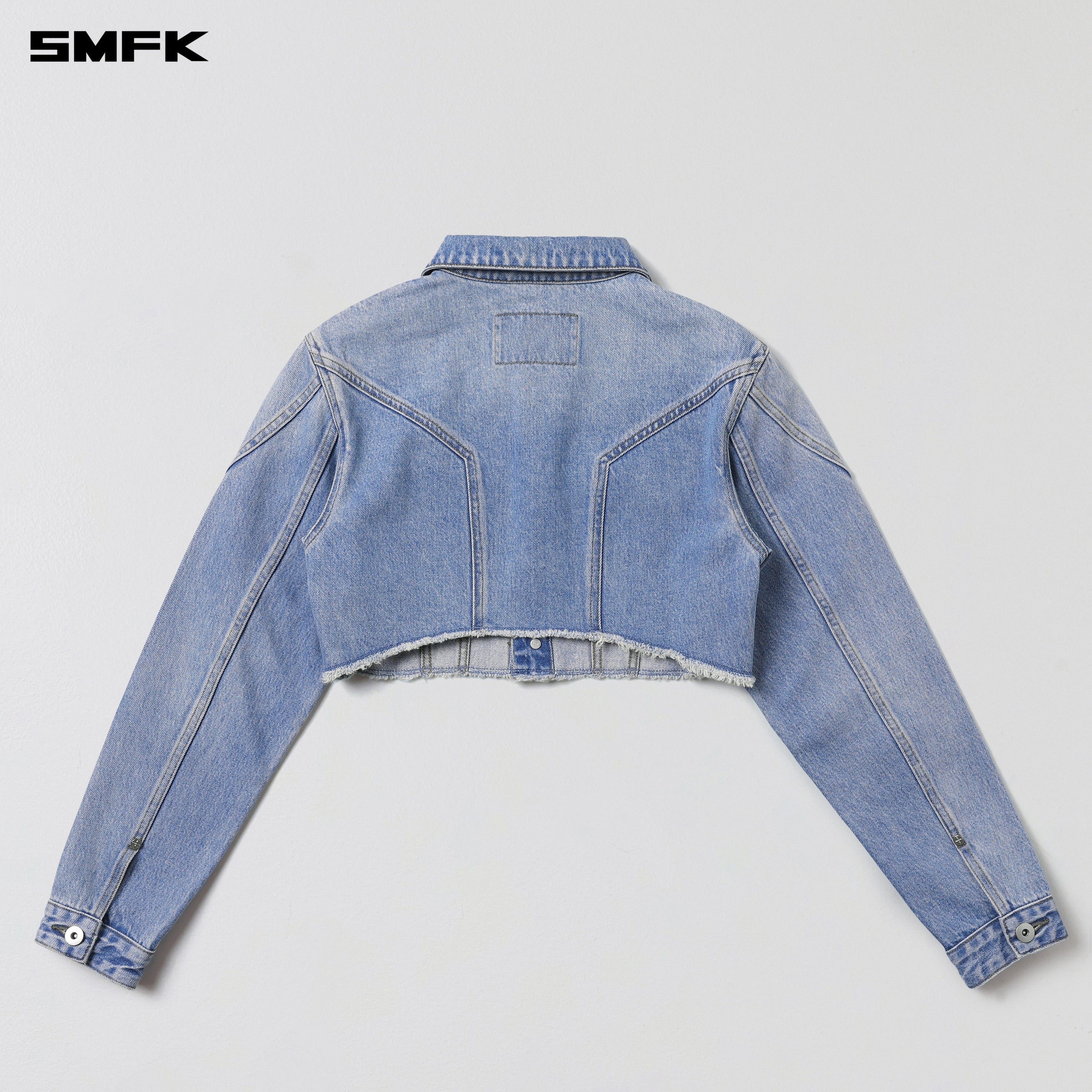 WILD MIRAGE HORT DENIM JACKET/COTTON WILD BLUE