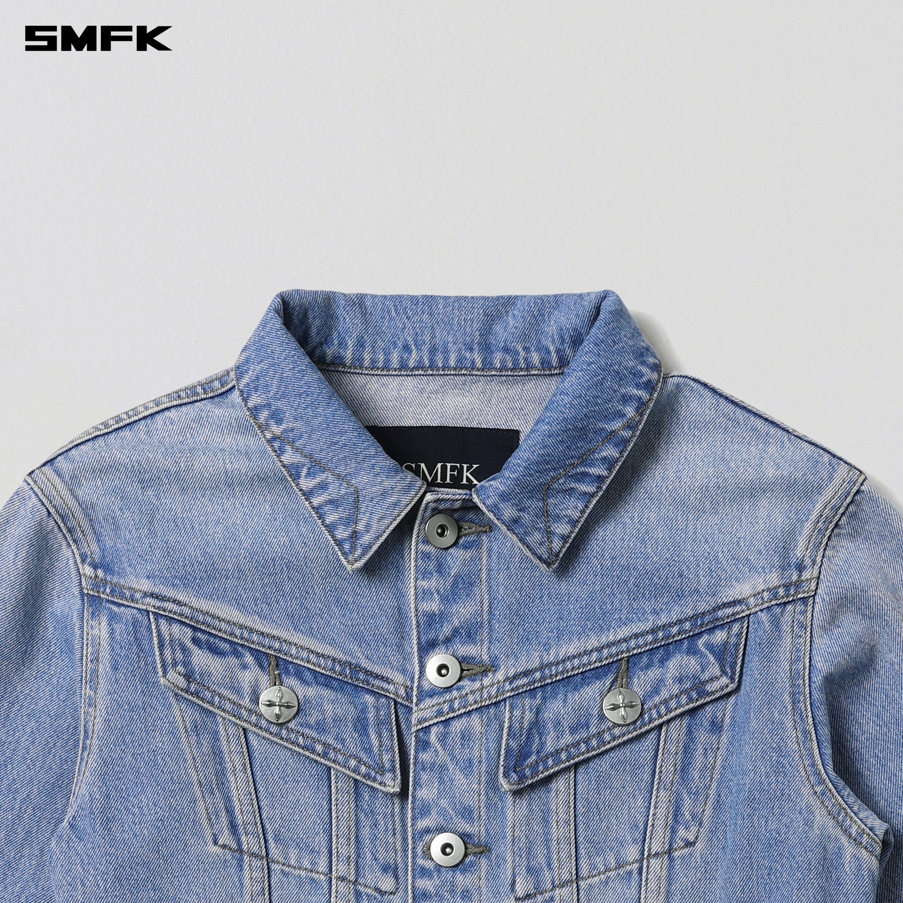 WILD MIRAGE HORT DENIM JACKET/COTTON WILD BLUE