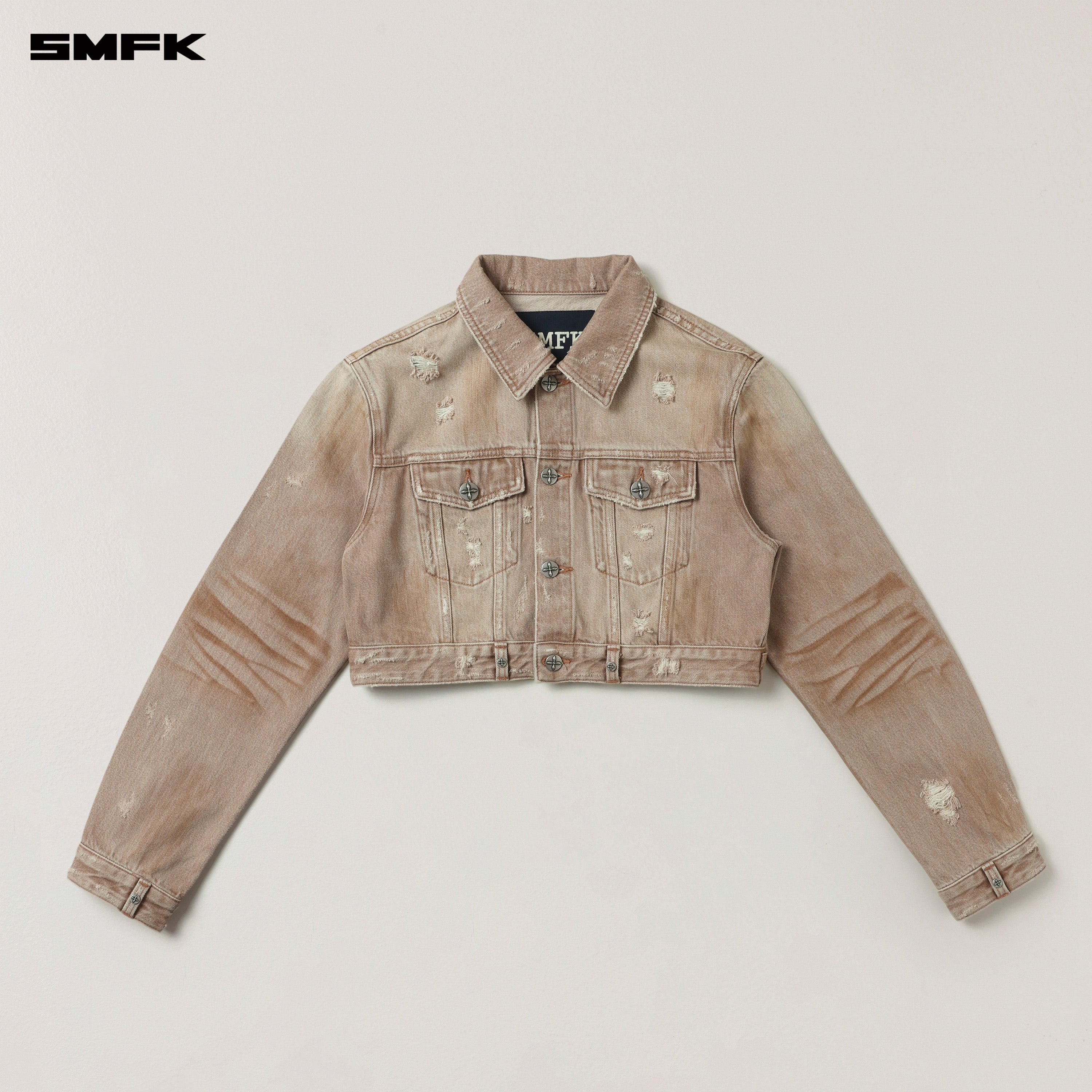 RAGE WILD ORIGIN DENIM SHORT JACKET(HANDCRAFTED) WILD COWBOY BROWN