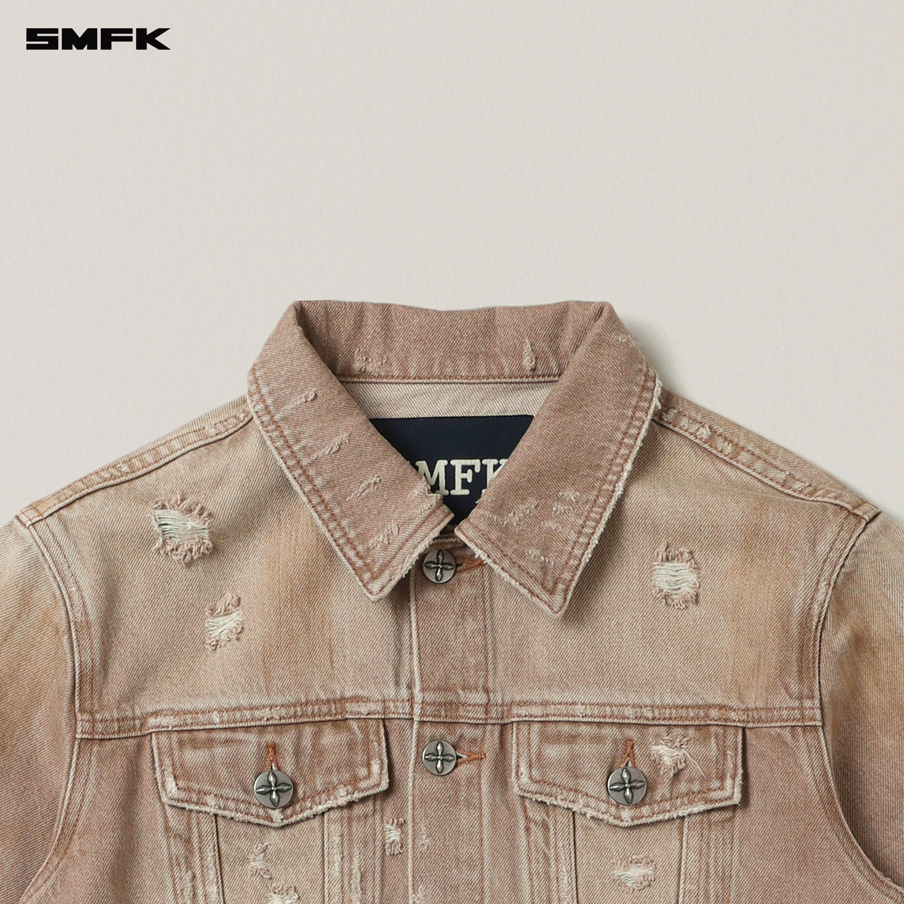 RAGE WILD ORIGIN DENIM SHORT JACKET(HANDCRAFTED) WILD COWBOY BROWN