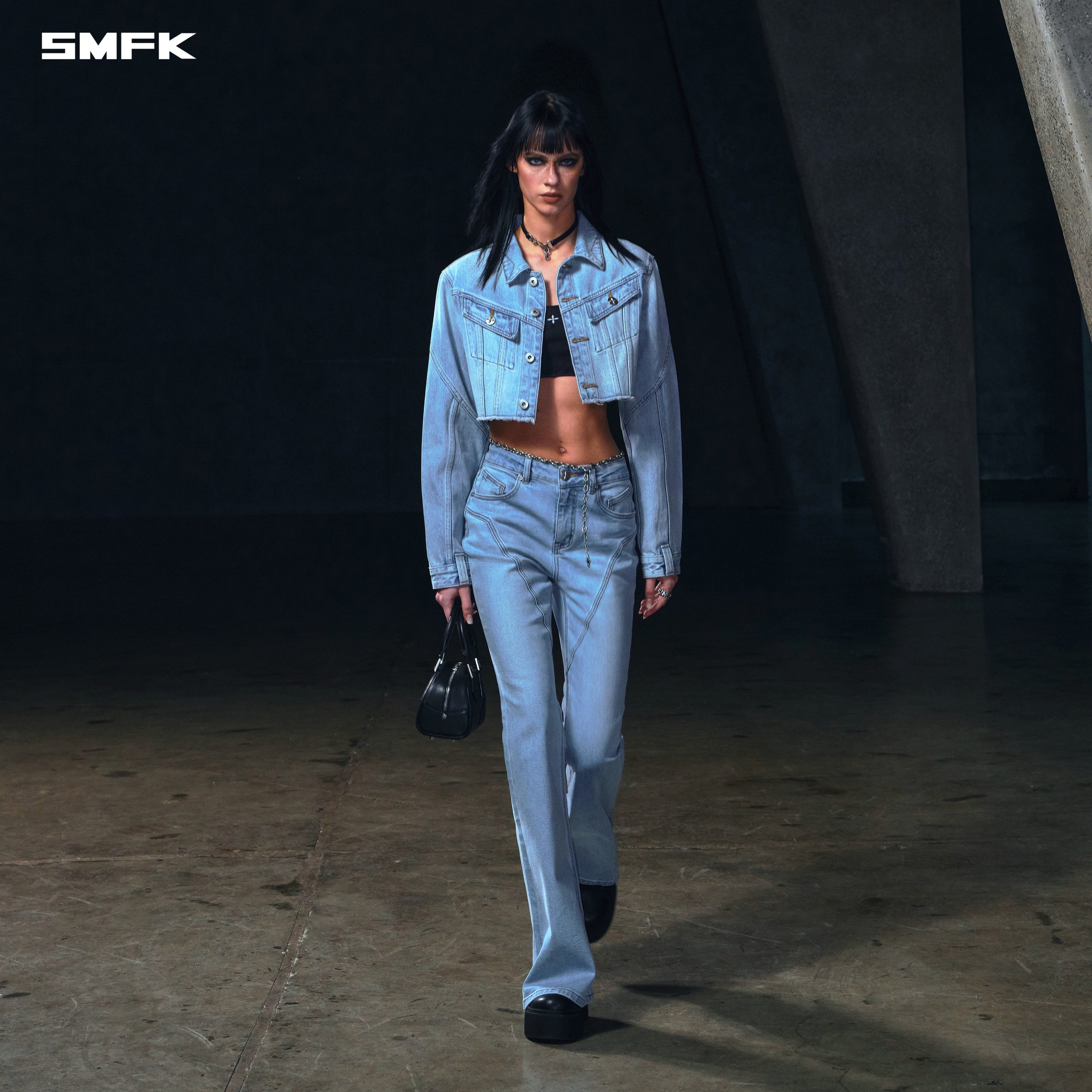 WILD MIRAGE HORT DENIM JACKET/COTTON WILD SKY BLUE