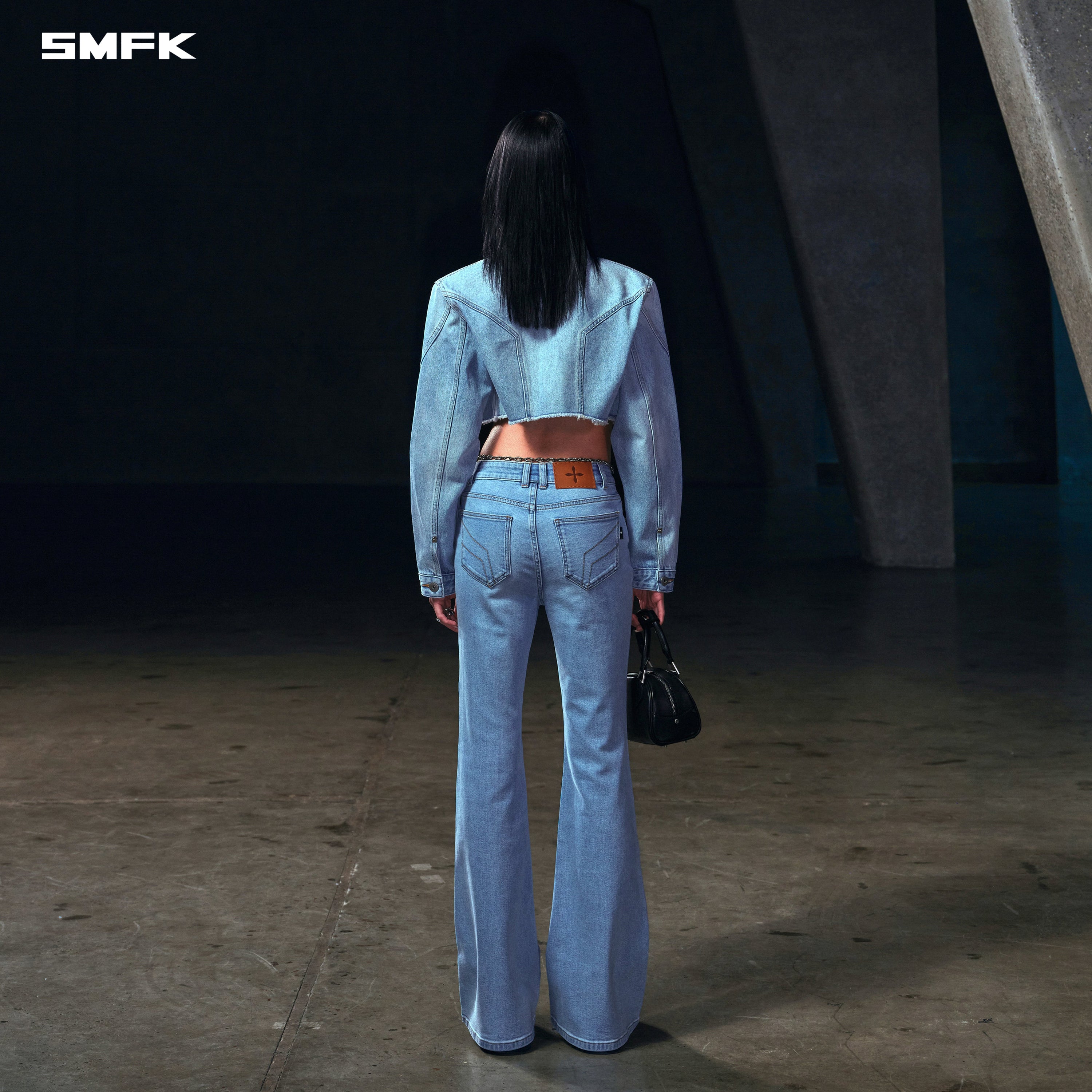 WILD MIRAGE HORT DENIM JACKET/COTTON WILD SKY BLUE