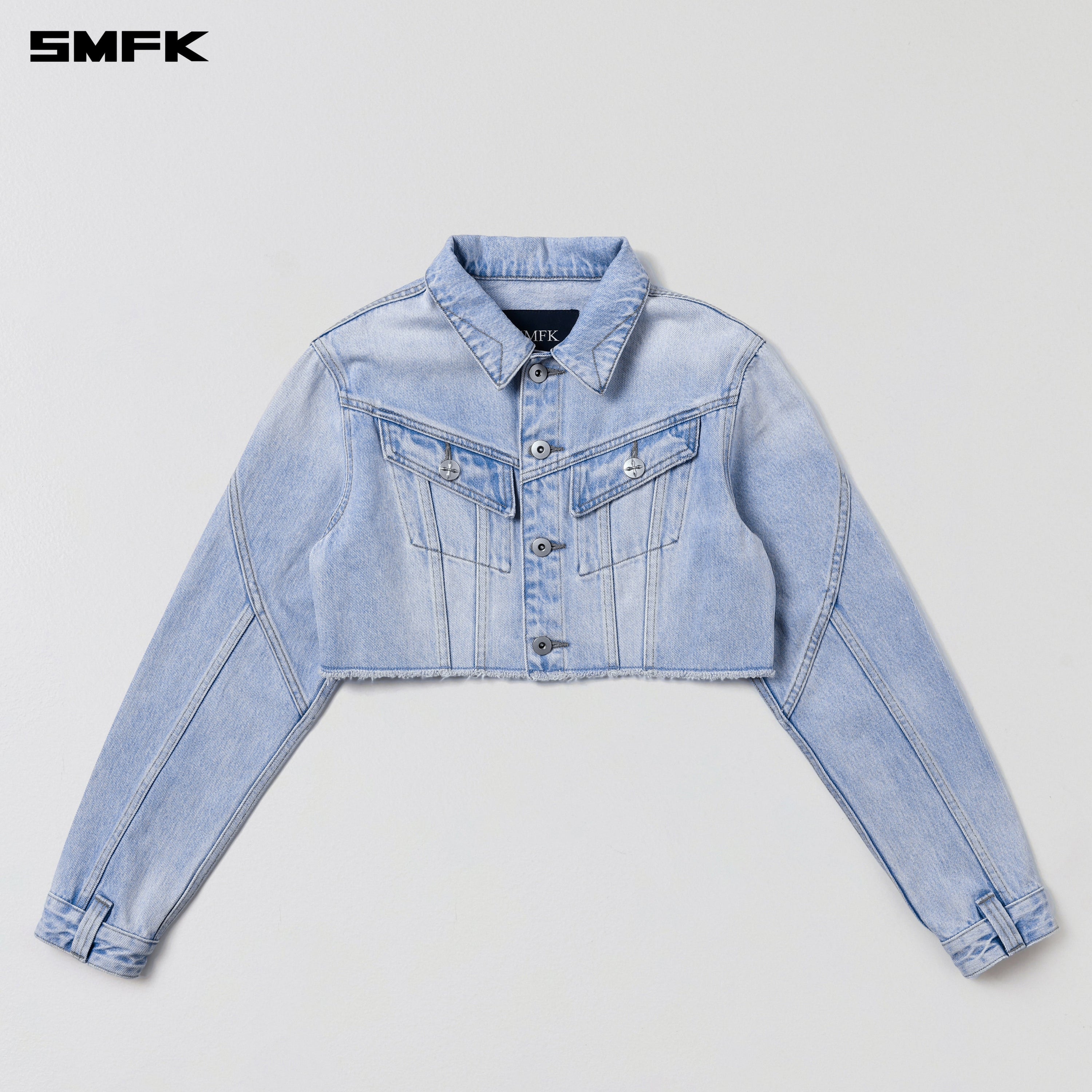 WILD MIRAGE HORT DENIM JACKET/COTTON WILD SKY BLUE