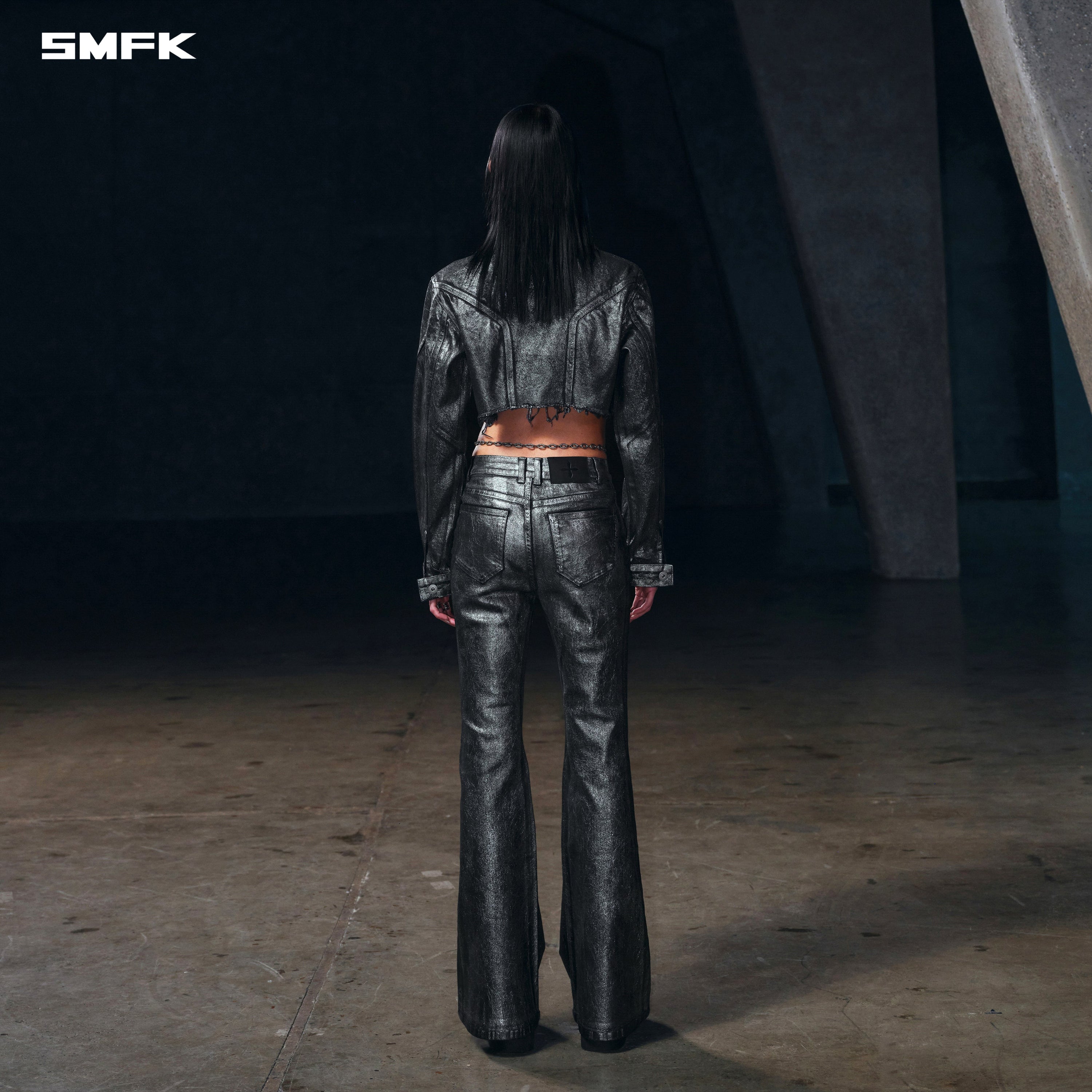 WILD MIRAGE HORT DENIM JACKET/COTTON SILVER NEBULA