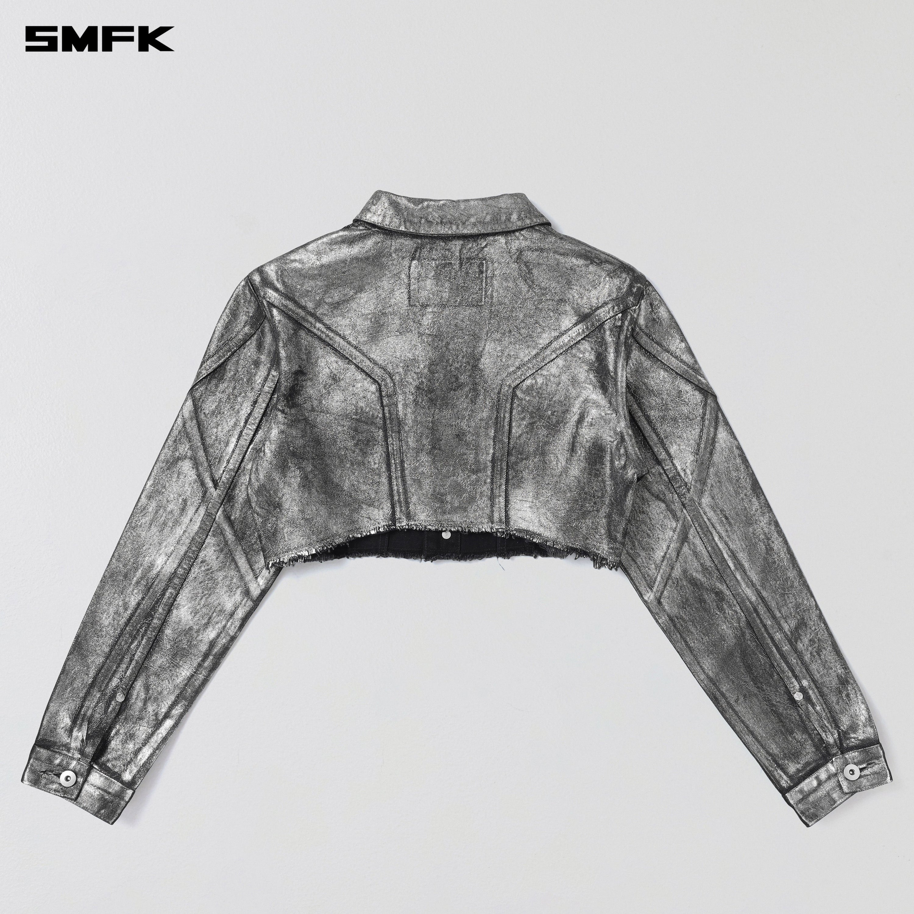 WILD MIRAGE HORT DENIM JACKET/COTTON SILVER NEBULA