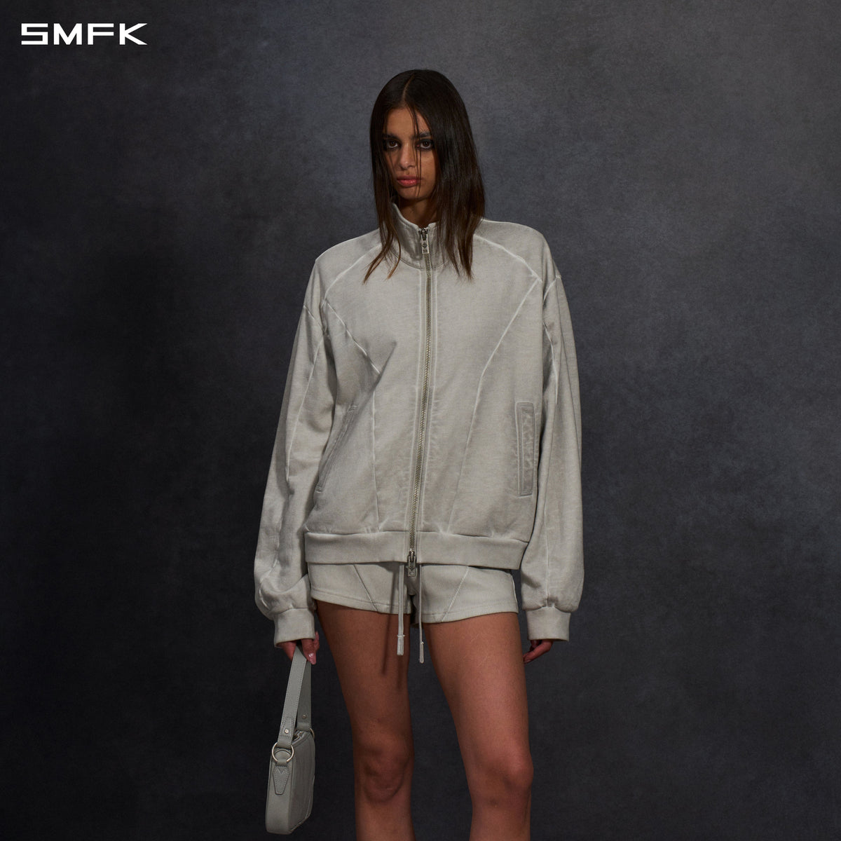MYTH AEOLUS EVOLVE MASSIVE COLLAR JACKET /COLD DYE/U CLOUD GREY