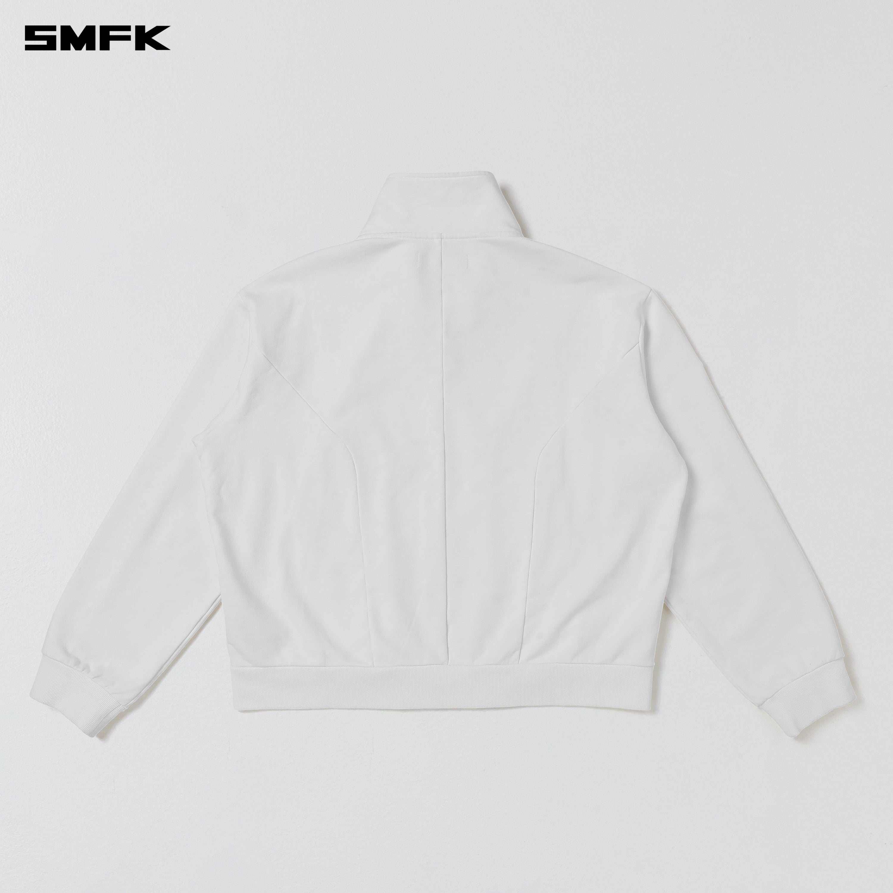 VINTAGE MUSE LOOSE ZIPPER SPORTS JACKET/COTTON CLOUD WHITE