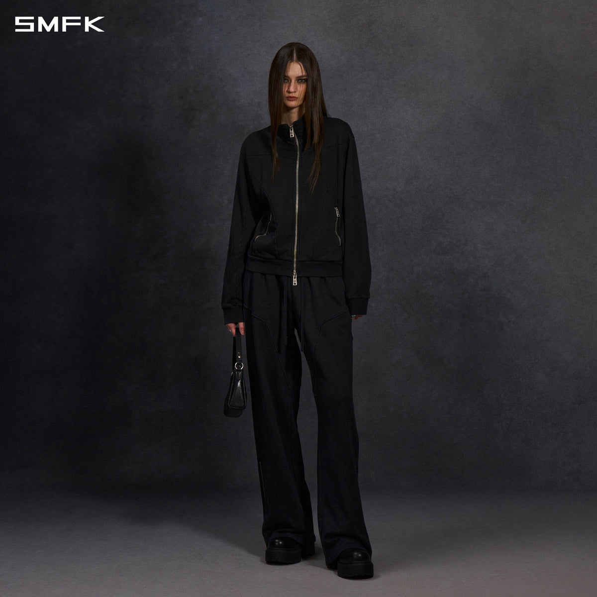 MYTH AEOLUS EVOLVE SLIM COLLAR JACKET /COLD DYE/U COLD DYE BLACK