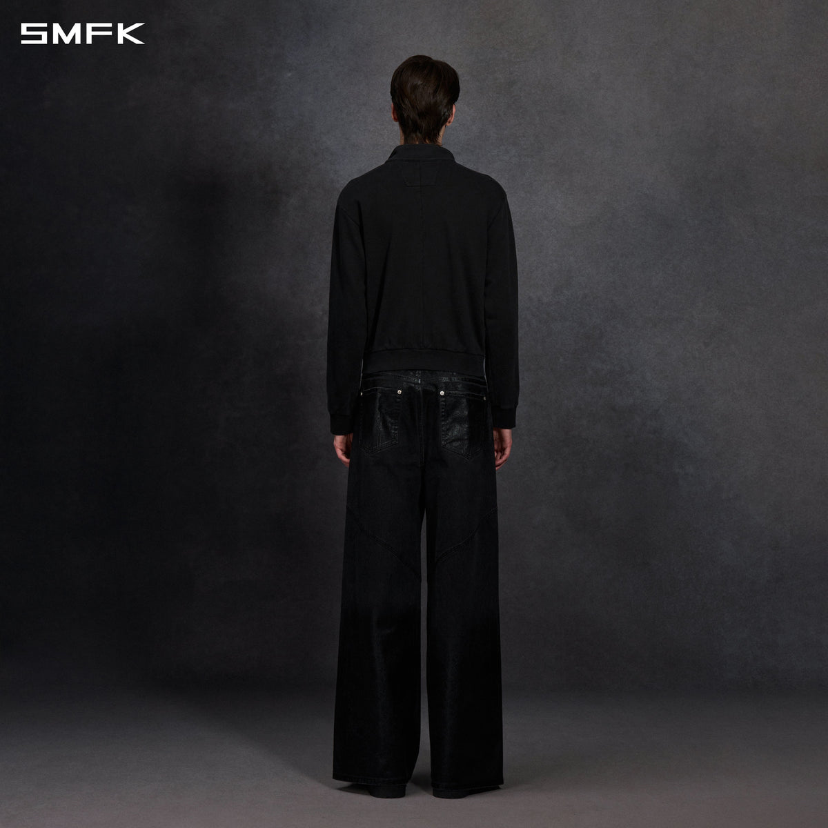 MYTH AEOLUS EVOLVE SLIM COLLAR JACKET /COLD DYE/U COLD DYE BLACK