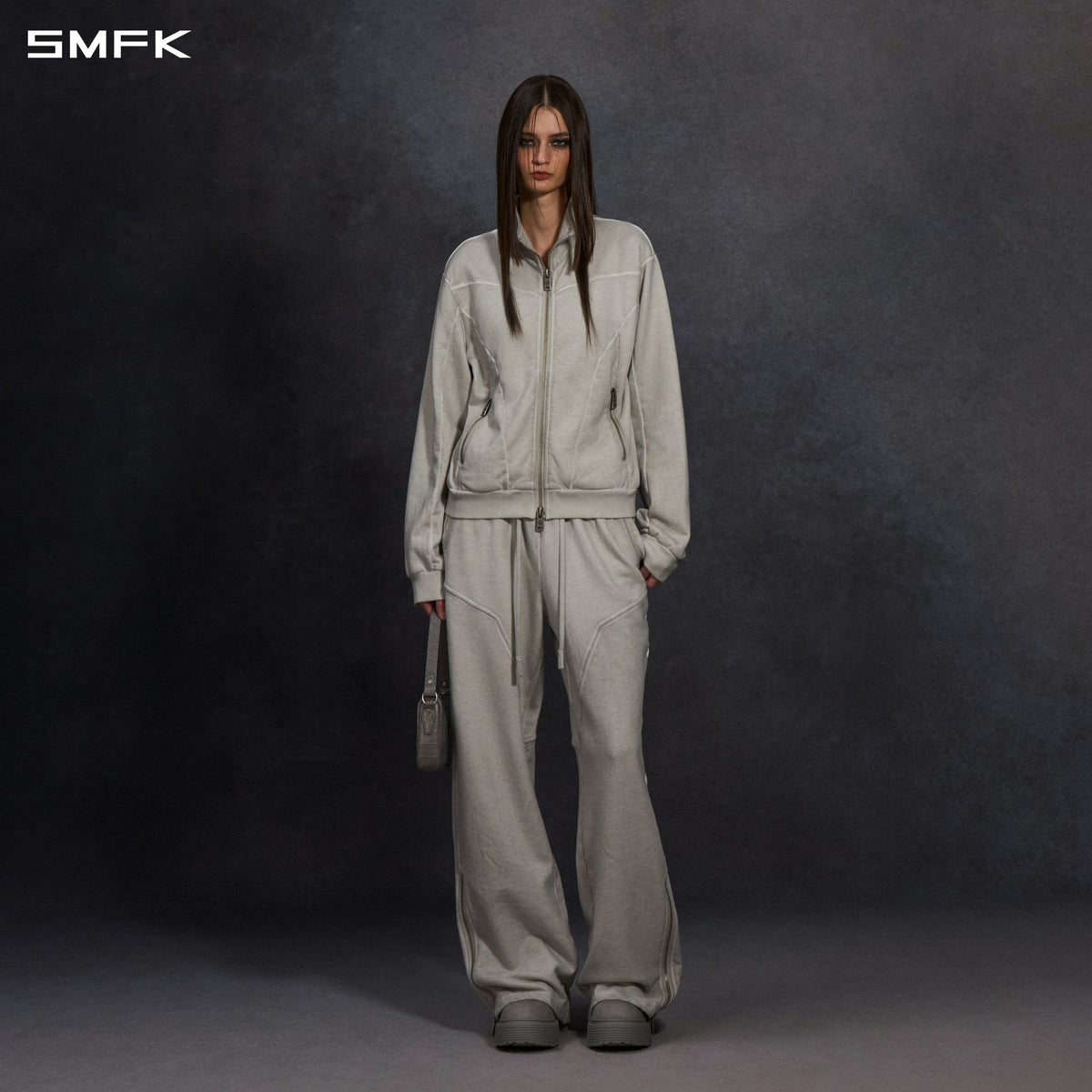MYTH AEOLUS EVOLVE SLIM COLLAR JACKET /COLD DYE/U CLOUD GREY