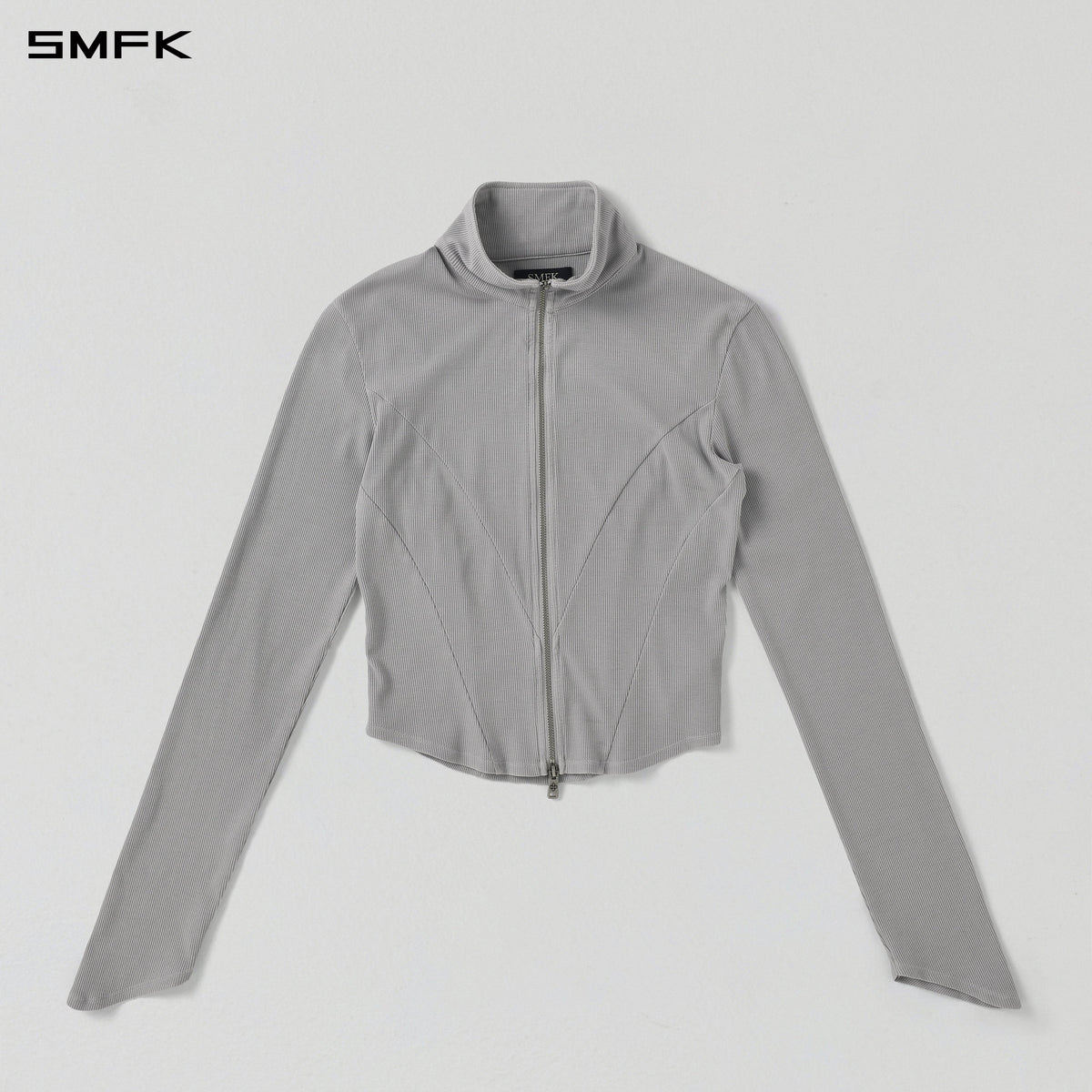 VINTAGE AEOLUS EVENING SLIM ZIP JACKET/SLIK+COTTON/W GLACIER GREY