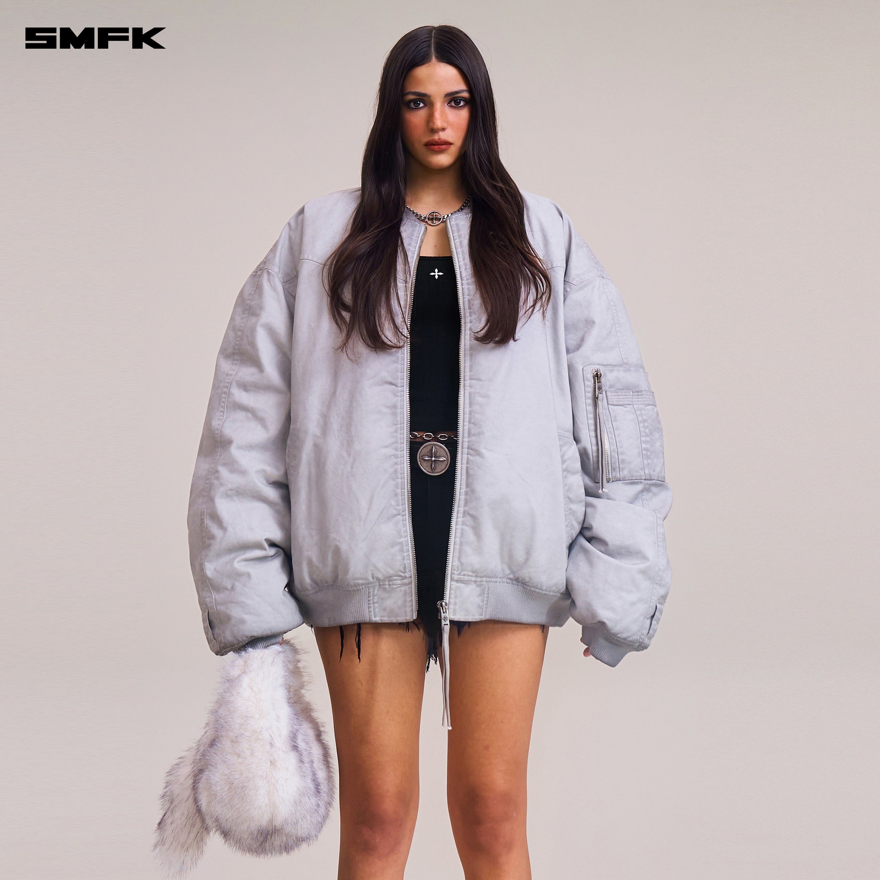 VINTAGE VANISH STORM DYE MASSIVE PILOT JACKET/STONE WASH VANISH WHITE