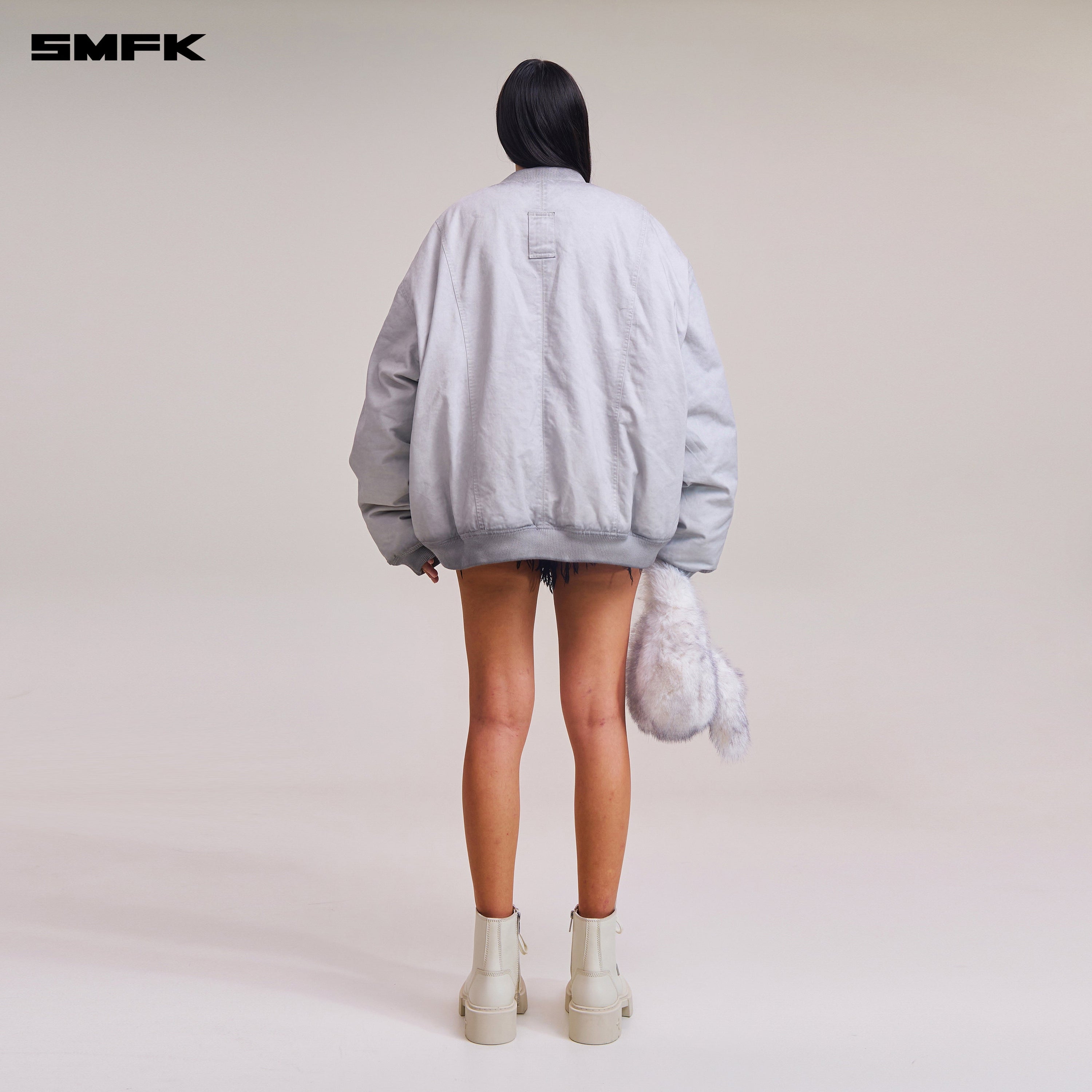 VINTAGE VANISH STORM DYE MASSIVE PILOT JACKET/STONE WASH VANISH WHITE