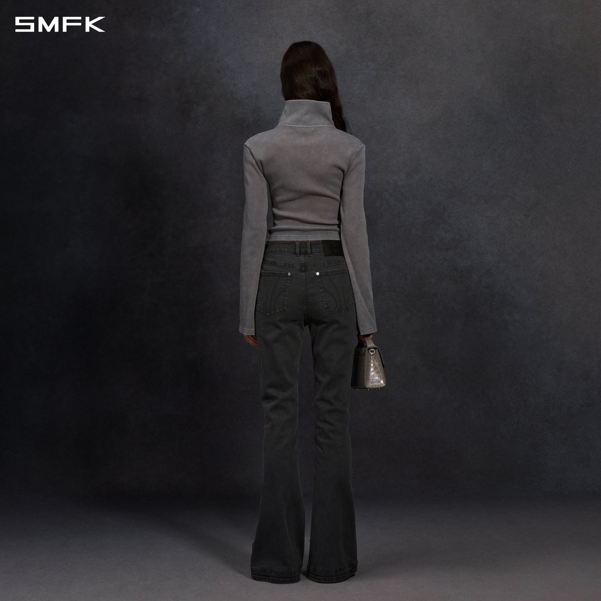 MYTH AEOLUS MUTATION COLLAR JACKET /COLD DYE/W COLD DYE GREY