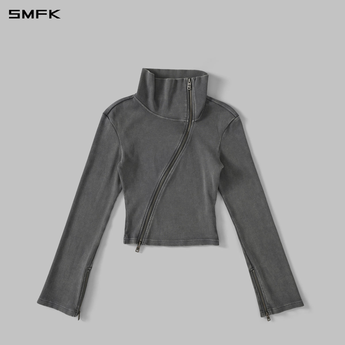 MYTH AEOLUS MUTATION COLLAR JACKET /COLD DYE/W COLD DYE GREY