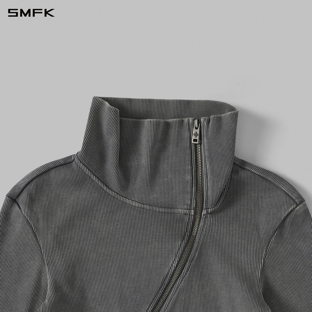 MYTH AEOLUS MUTATION COLLAR JACKET /COLD DYE/W COLD DYE GREY