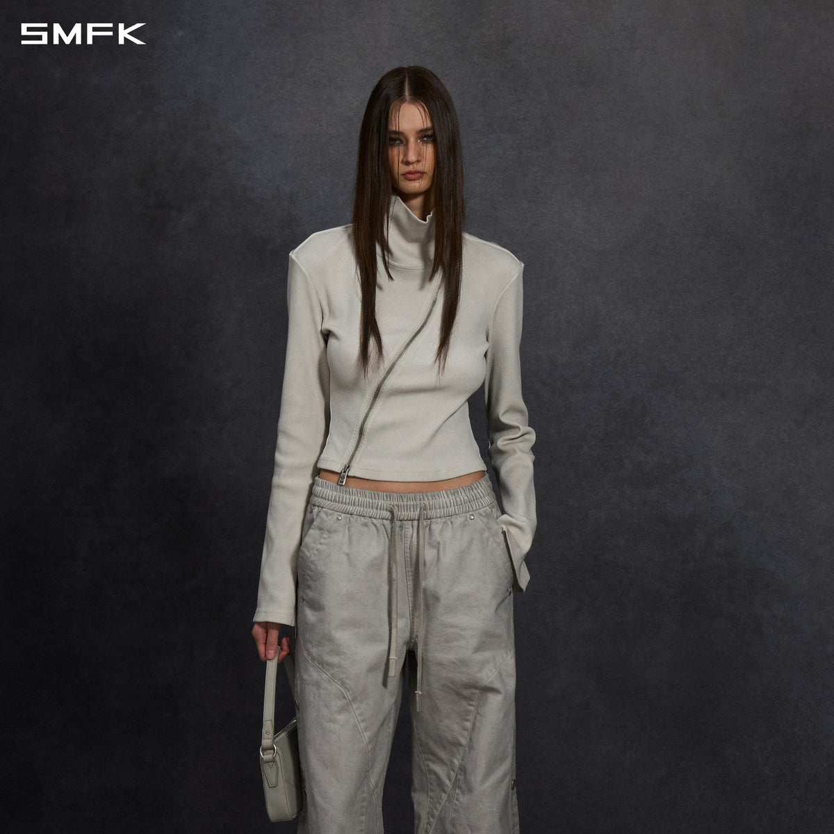 MYTH AEOLUS MUTATION COLLAR JACKET /COLD DYE/W CLOUD GREY