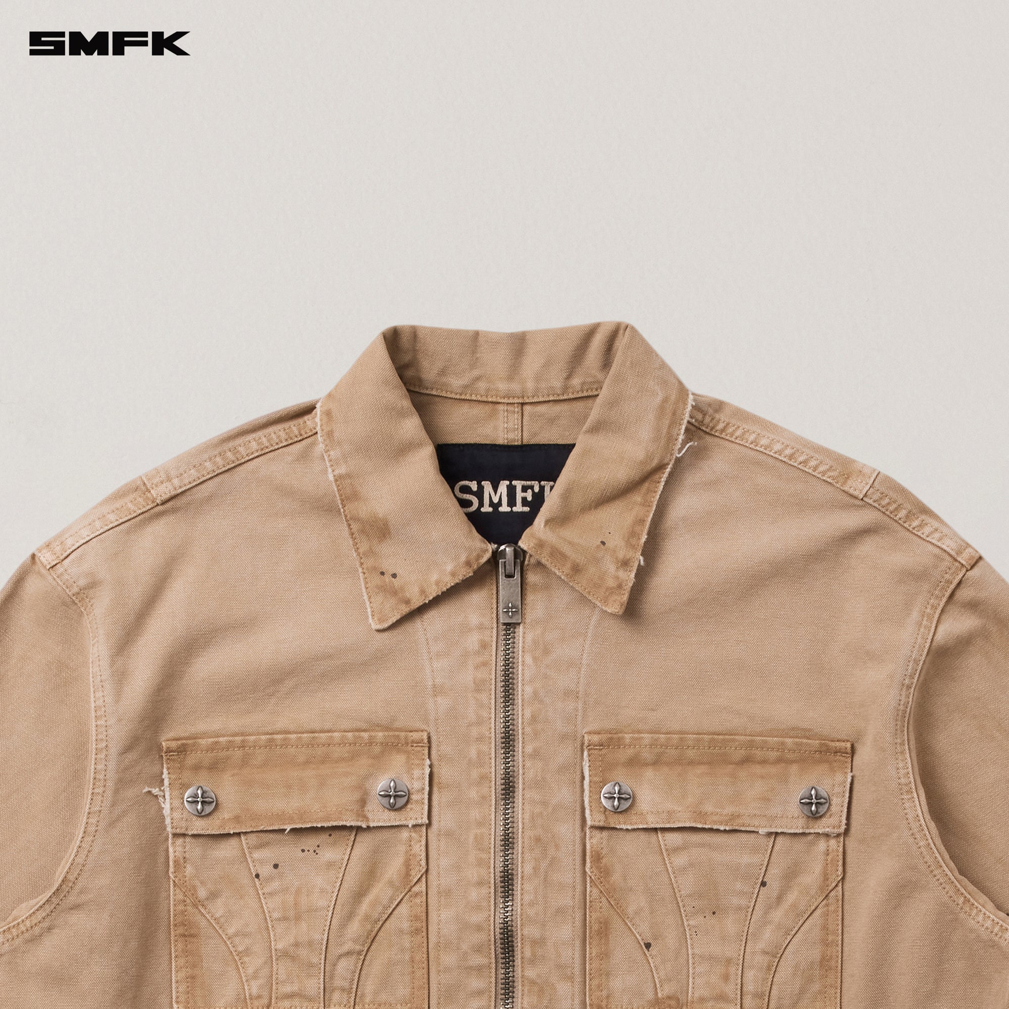 RAGE-WILD ORIGIN HANDCRAFT LOOSE CARGO JACKET/GARMENT DYED SAND Regular price$800.00