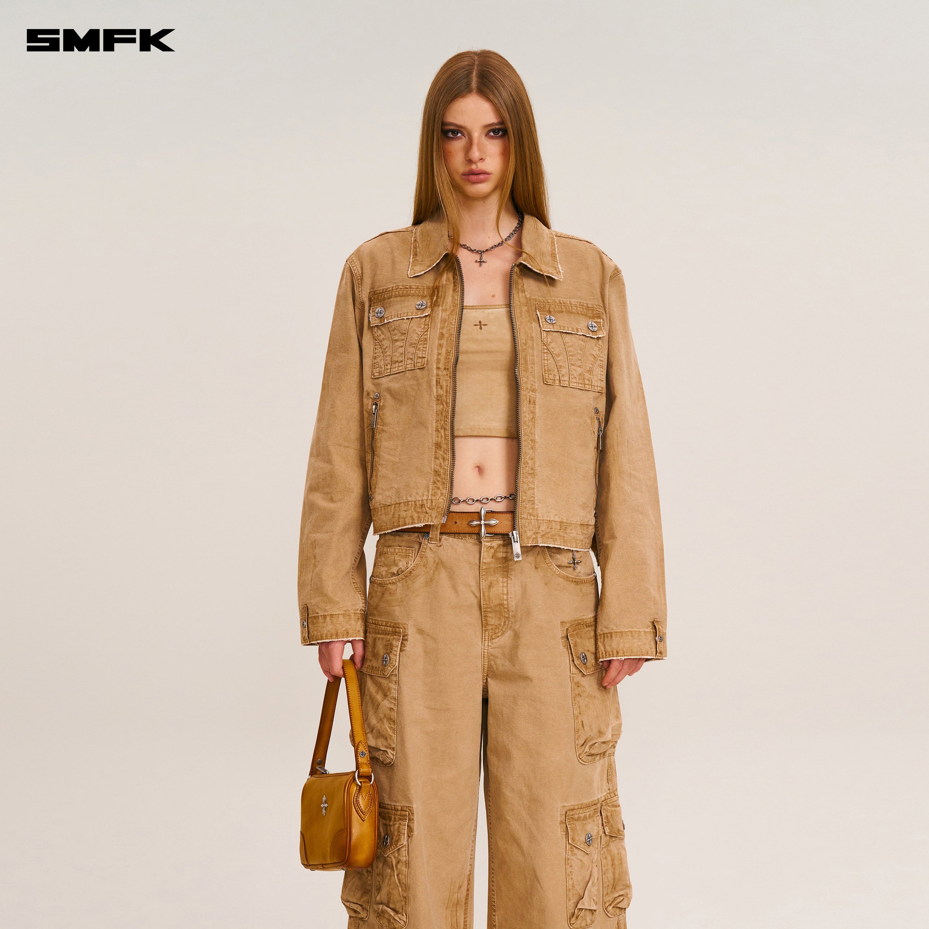 RAGE-WILD ORIGIN HANDCRAFT ENGINEER JACKET/GARMENT DYED SAND