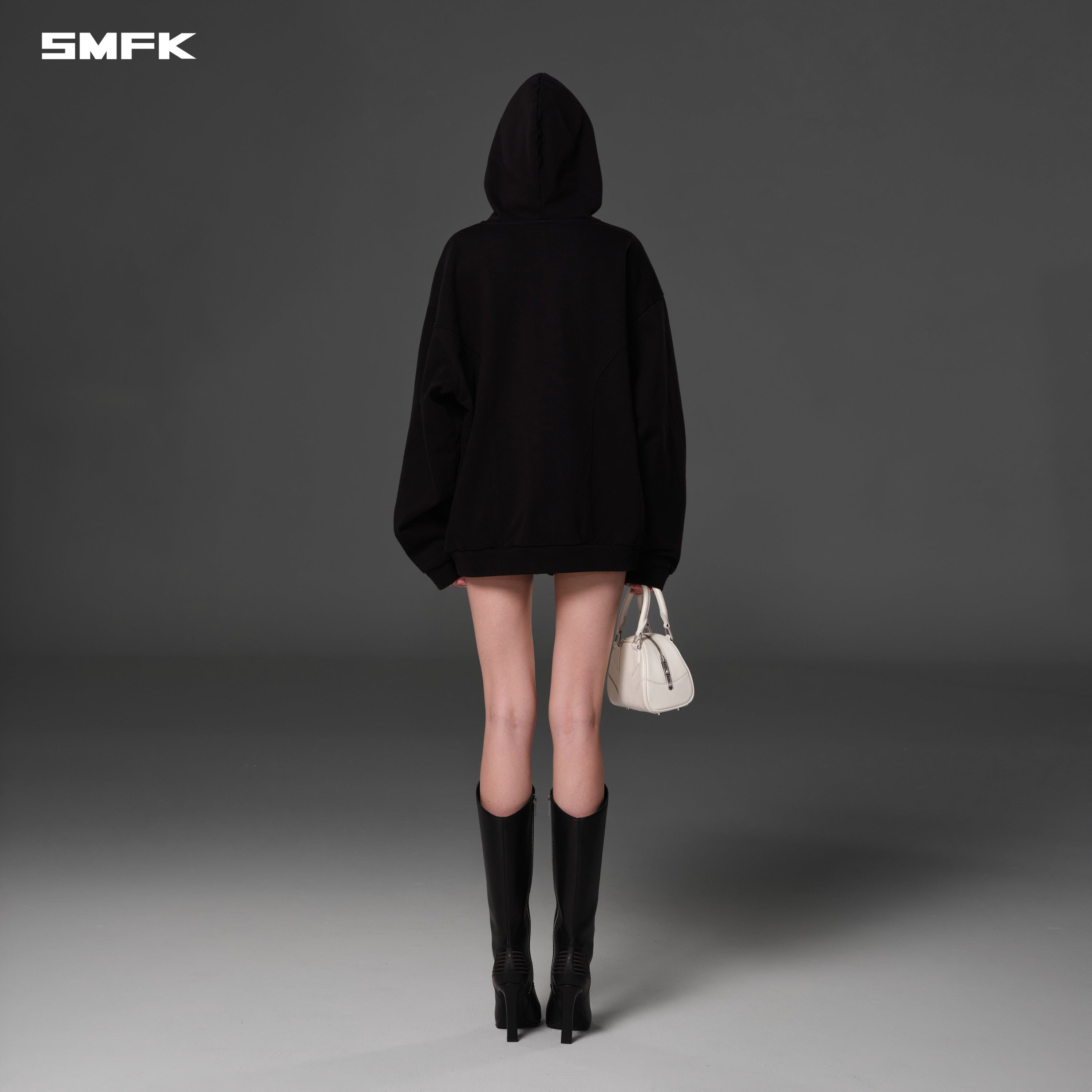 PERMANENT MUSE LOOSE HOODIE/COTTON WILD BLACK