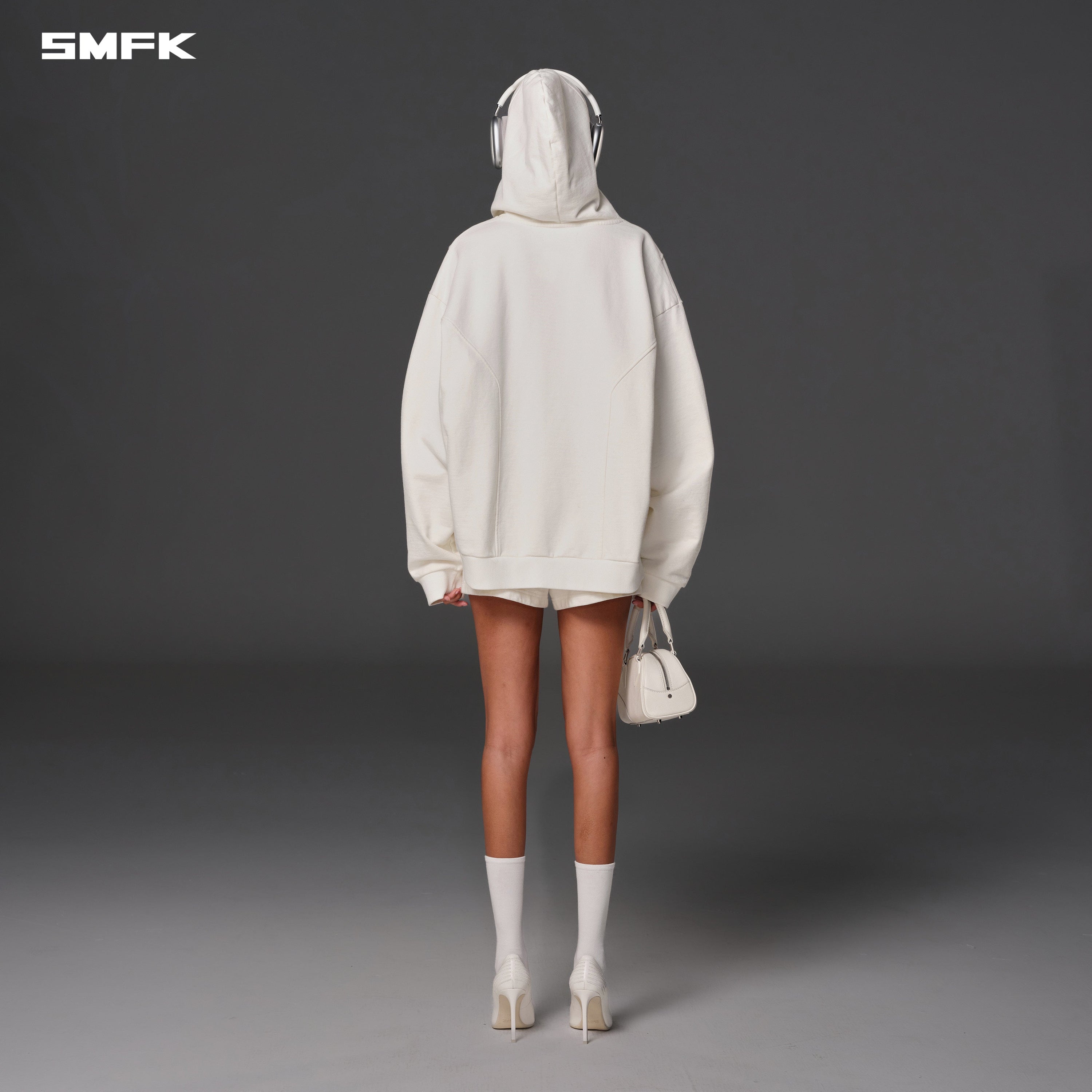 PERMANENT MUSE LOOSE HOODIE/COTTON CLOUD WHITE