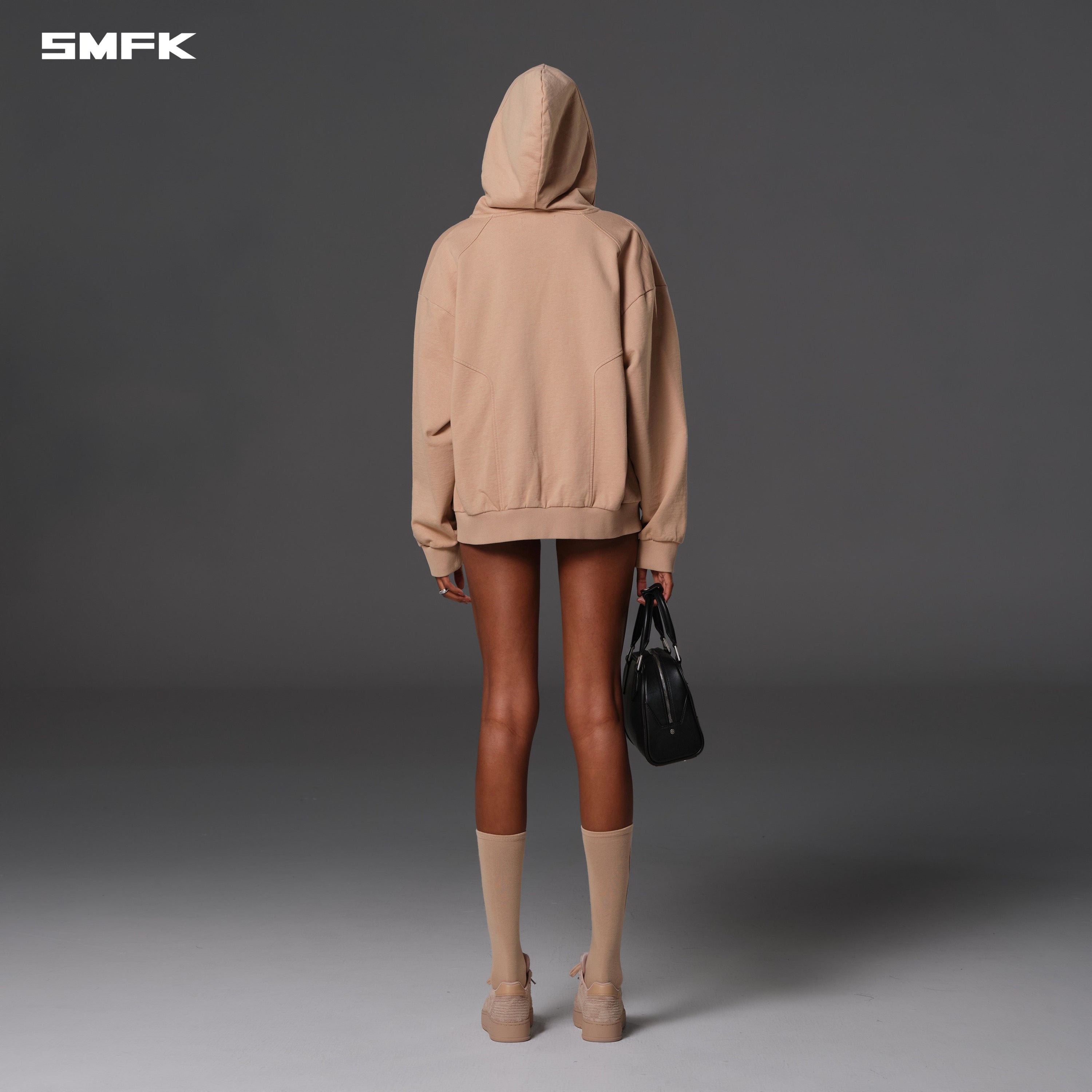 PERMANENT MUSE LOOSE ZIP HOODIE/COTTON WOOL FRESH SKIN