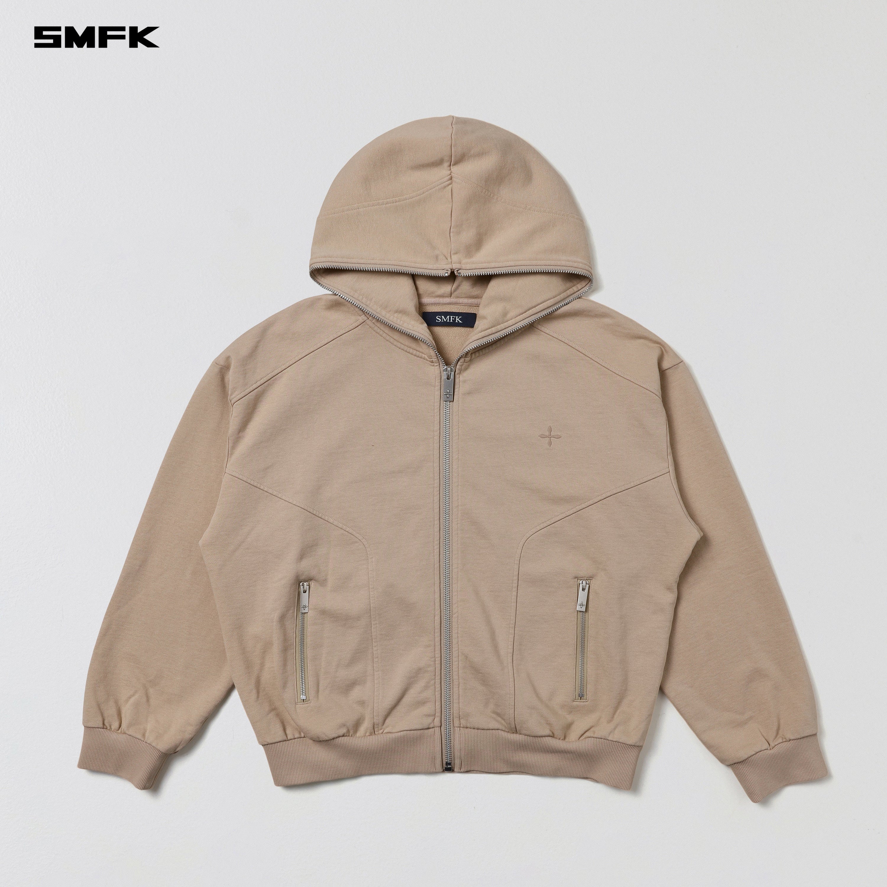 PERMANENT MUSE LOOSE ZIP HOODIE/COTTON WOOL FRESH SKIN