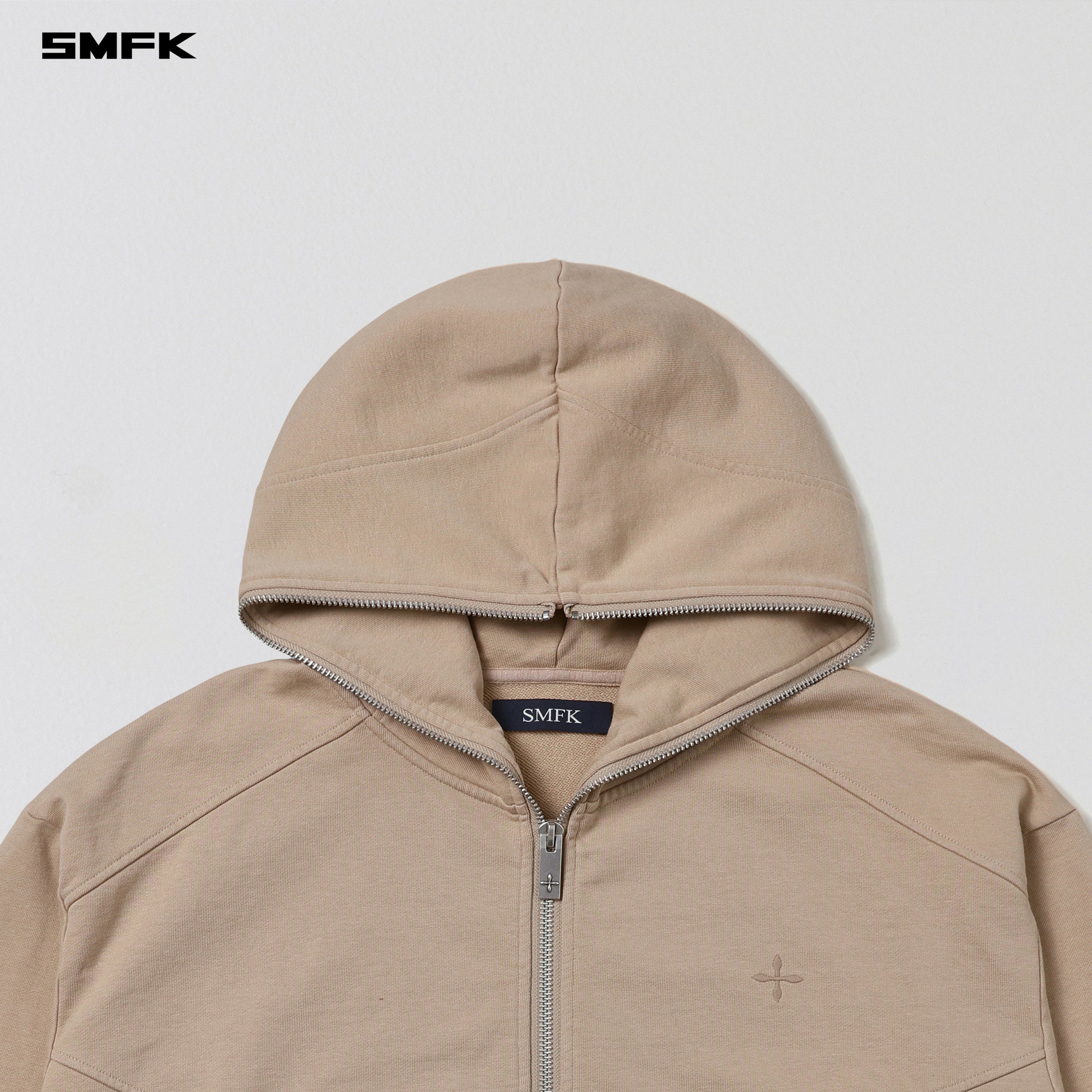 PERMANENT MUSE LOOSE ZIP HOODIE/COTTON WOOL FRESH SKIN