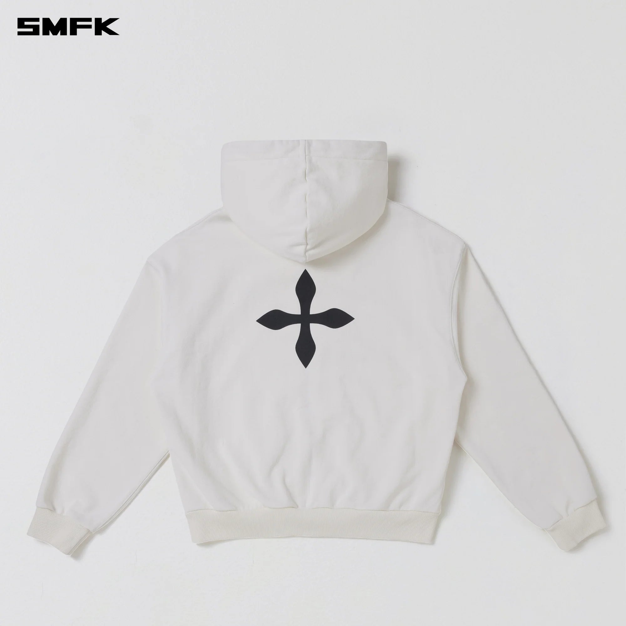 COMPASS MODE LOOSE ZIP HOODIE SNOW MOUNTAIN WHITE