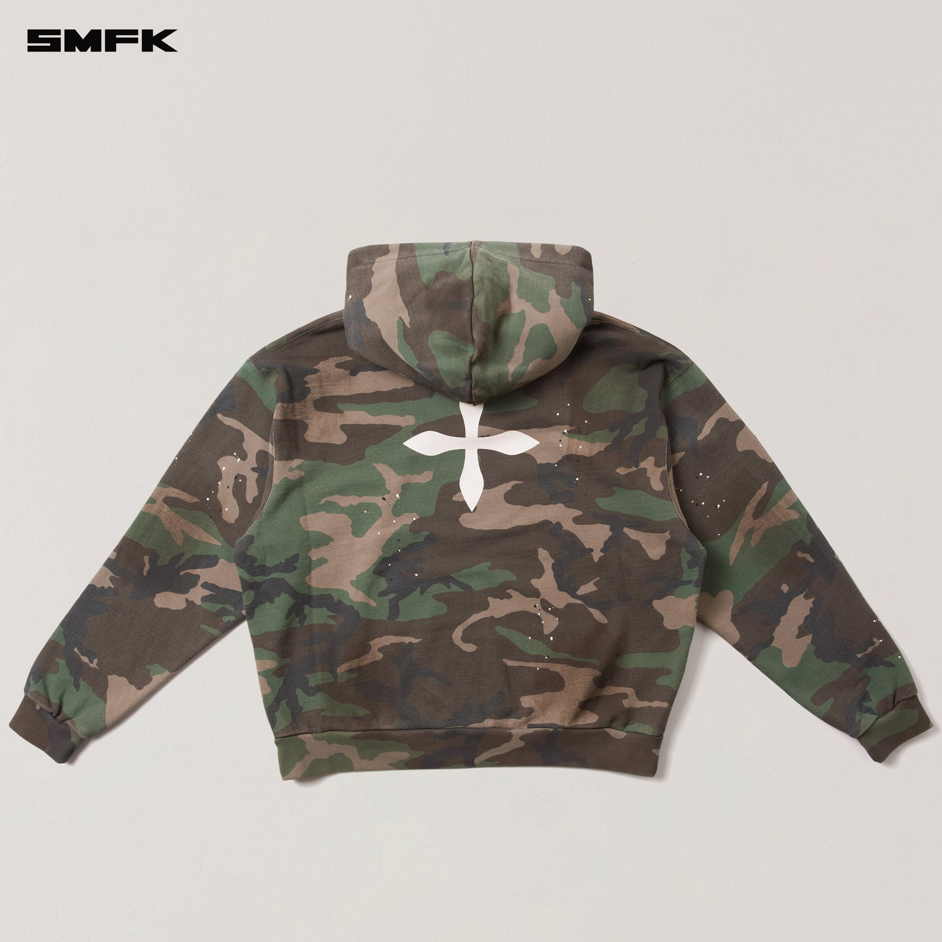 COMPASS MODE LOOSE CAMO HOODIE ARMY GREEN CAMOUFLAGE
