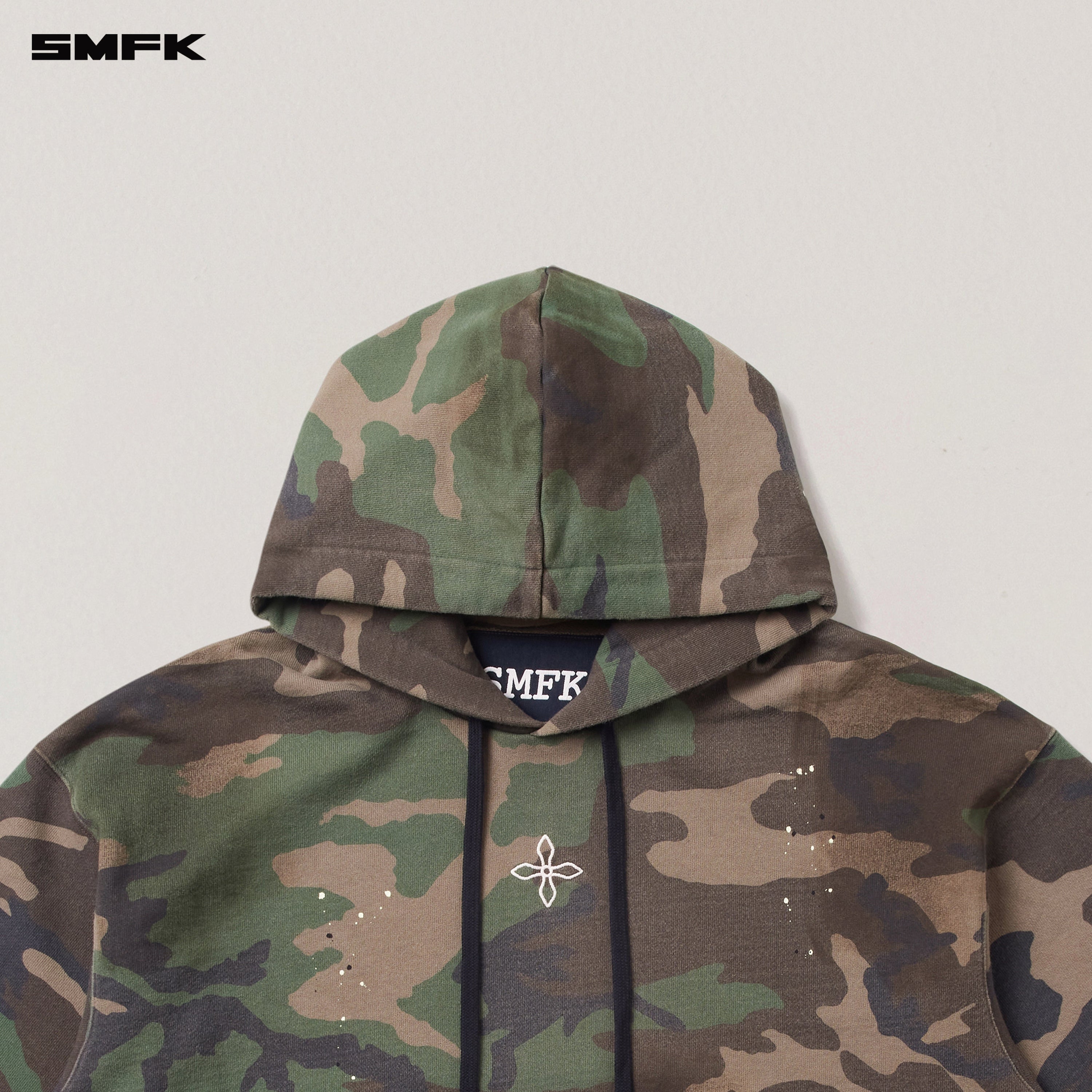 COMPASS MODE LOOSE CAMO HOODIE ARMY GREEN CAMOUFLAGE