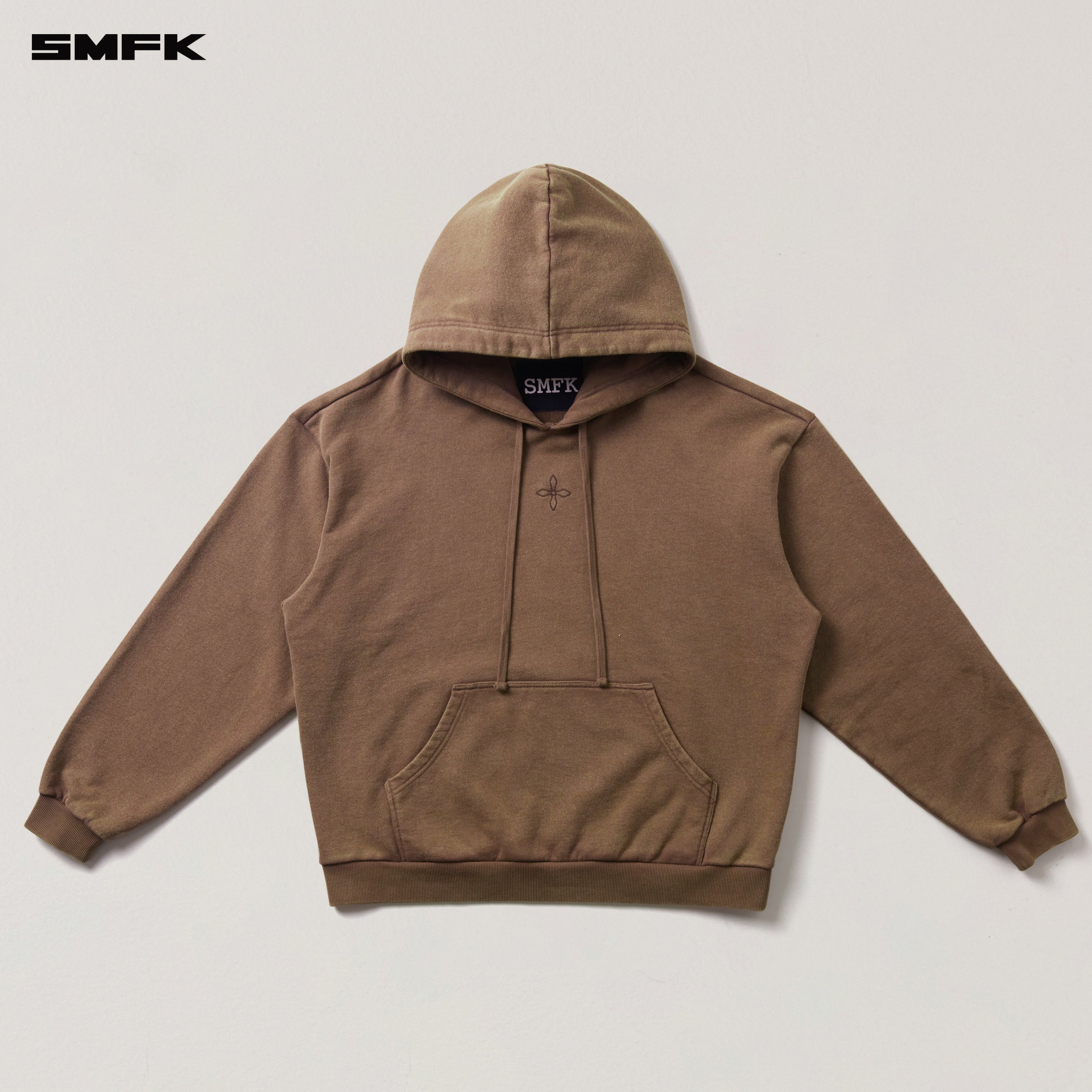 COMPASS MODE LOOSE HOODIE WILD HORSE BROWN