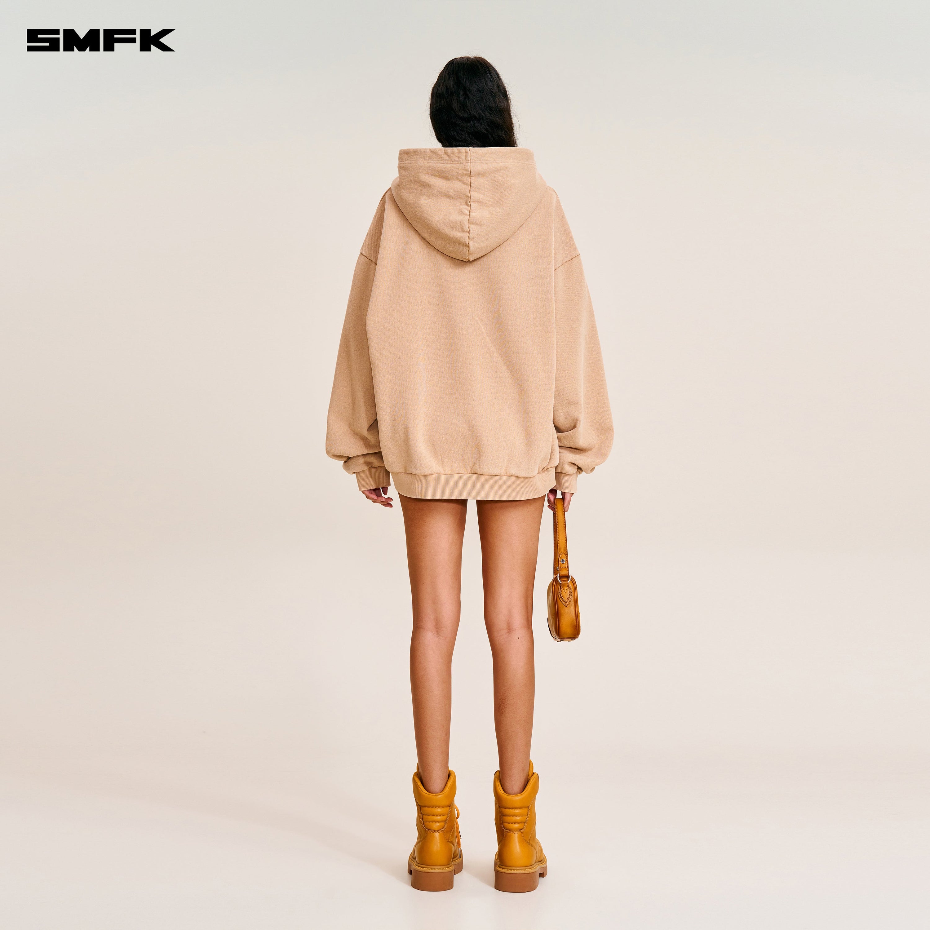 COMPASS MODE LOOSE HOODIE SAND
